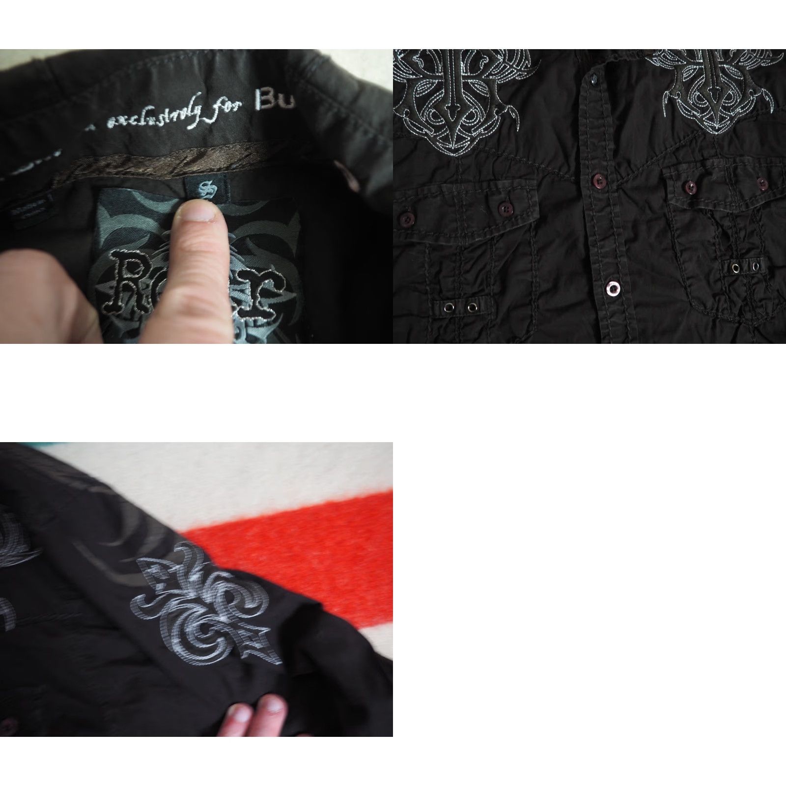 Roar VINTAGE Roar Shirt Button-Up Cross Sewn Graphic Print Grunge Dark Brown Mens S Vintage Yes College? Size US S / EU 44-46 / 1 - 8 Thumbnail