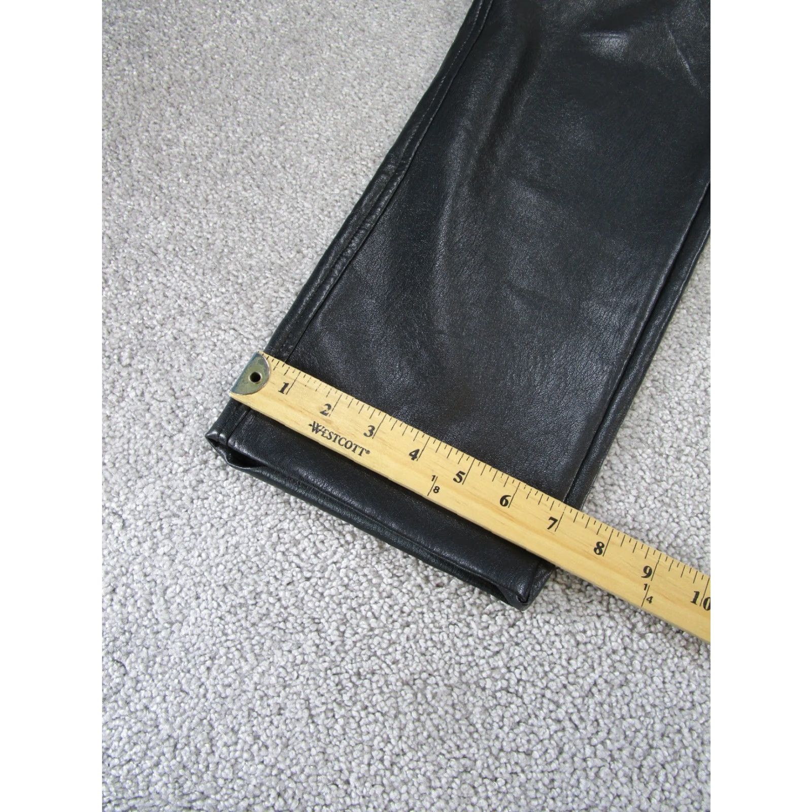 Vintage Babaton Pants Womens 0 Black Faux Leather Trousers Size 25" / US 0 / IT 36 - 7 Thumbnail