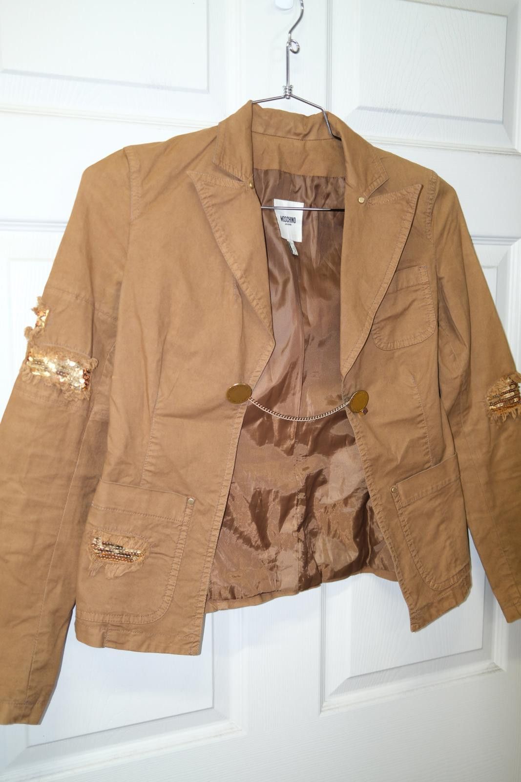 Other 00's Moschino Jeans Workwear Embellished Blazer Size XS / US 0-2 / IT 36-38 - 3 Thumbnail