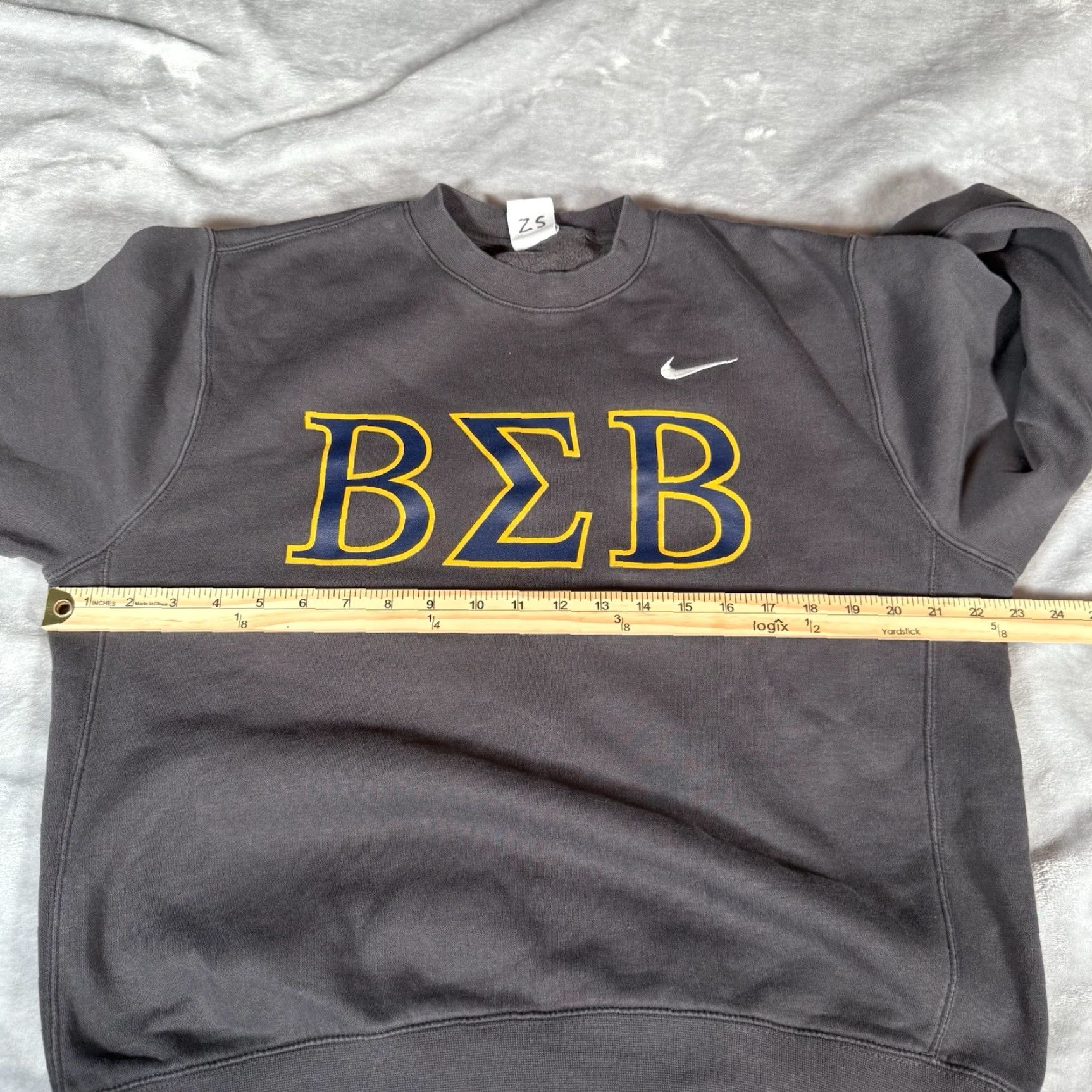 Nike Nike Beta Sigma Beta Fraternity Crewneck Sweatshirt Mens M Gray Graphic Print Size US M / EU 48-50 / 2 - 6 Thumbnail