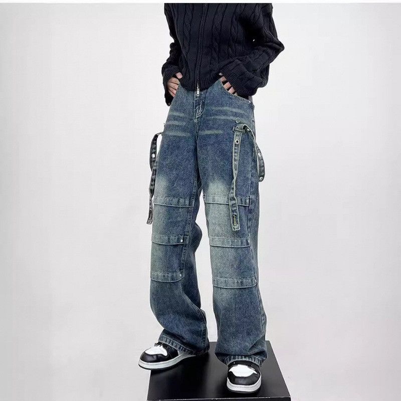 Japanese Brand × Jean Retro loose high street straight leg jeans Size US 32 / EU 48 - 2 Thumbnail