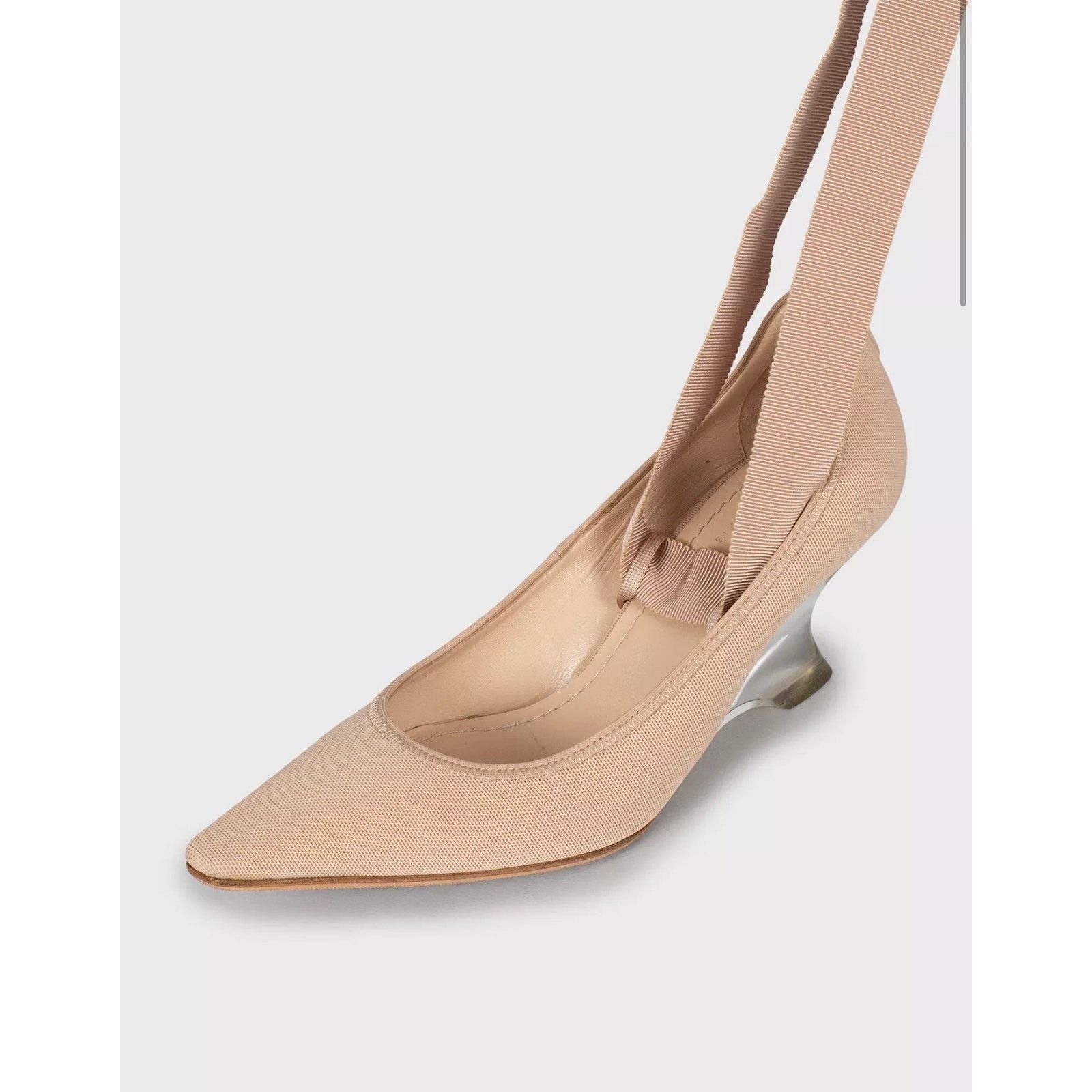 Dior Christian Dior Beige Lace-Up Heels Size 35.5 Size US 4.5 / IT 34.5 - 3 Thumbnail