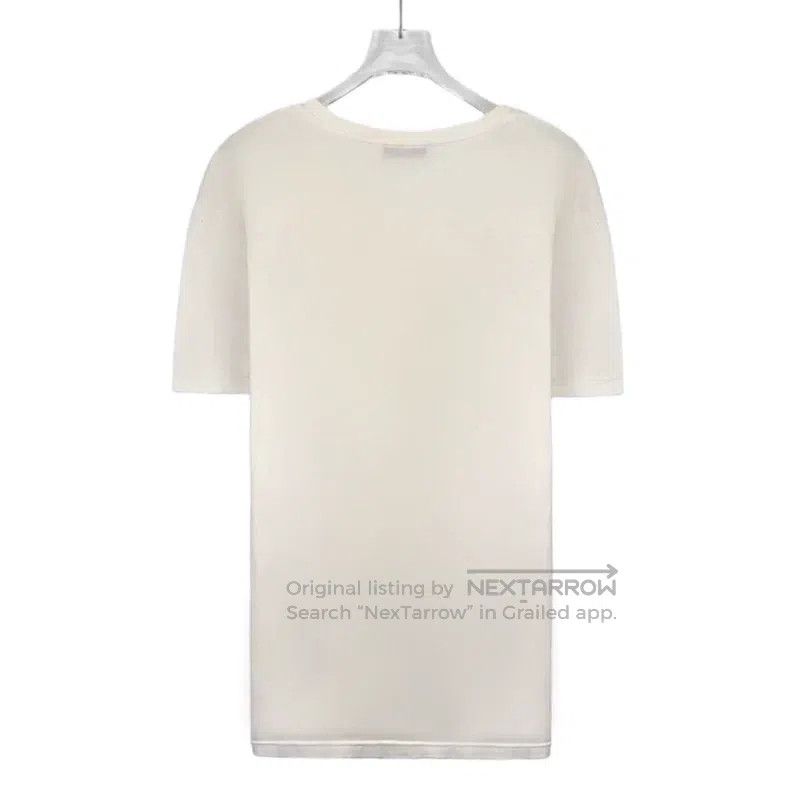 Dior Dior Beige bee embroidered cotton V-neck short-sleeved T-s Size US S / EU 44-46 / 1 - 2 Thumbnail