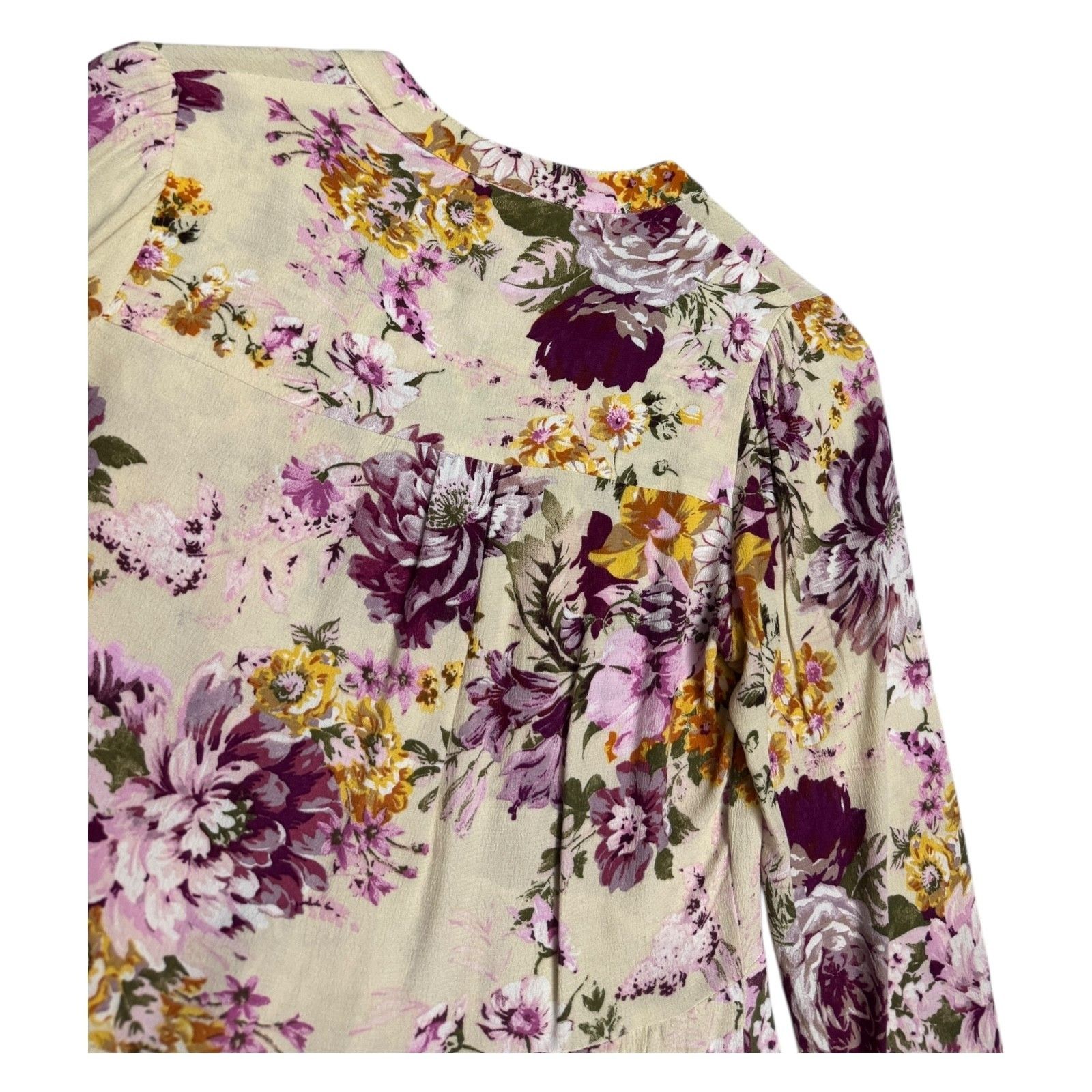 Anthropologie MAEVE ANTHROPOLOGIE Floral Summer Fall Casual Cute Dress XS Size XS / US 0-2 / IT 36-38 - 5 Thumbnail