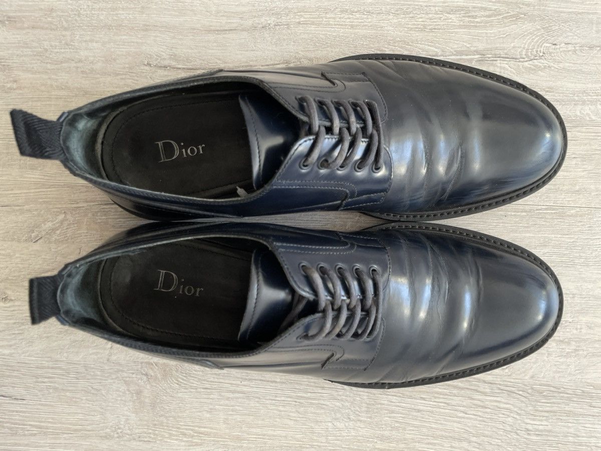 Dior Dior Patent Leather Distressed Lace Up Bee Logo Derby Size US 9.5 / EU 42-43 - 11 Thumbnail