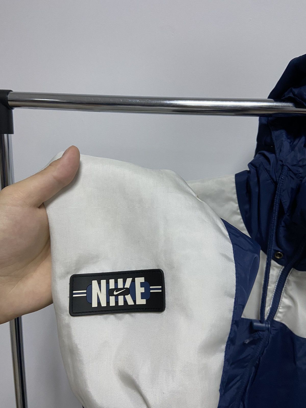 Nike × Vintage Nike Jacket Big Swoosh Logo Vintage Y2K Style Nylon Size US XL / EU 56 / 4 - 5 Thumbnail