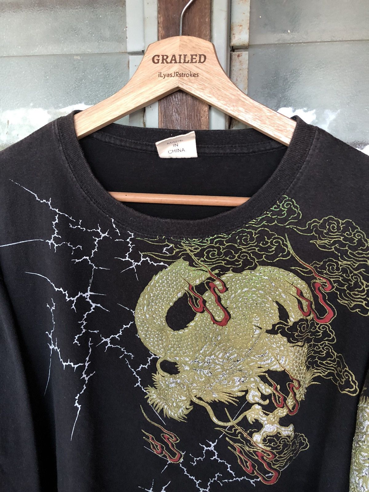 Bullet Noise Vintage Sukajan Dragon Long Sleeve Shirt Tee Size US L / EU 52-54 / 3 - 6 Thumbnail