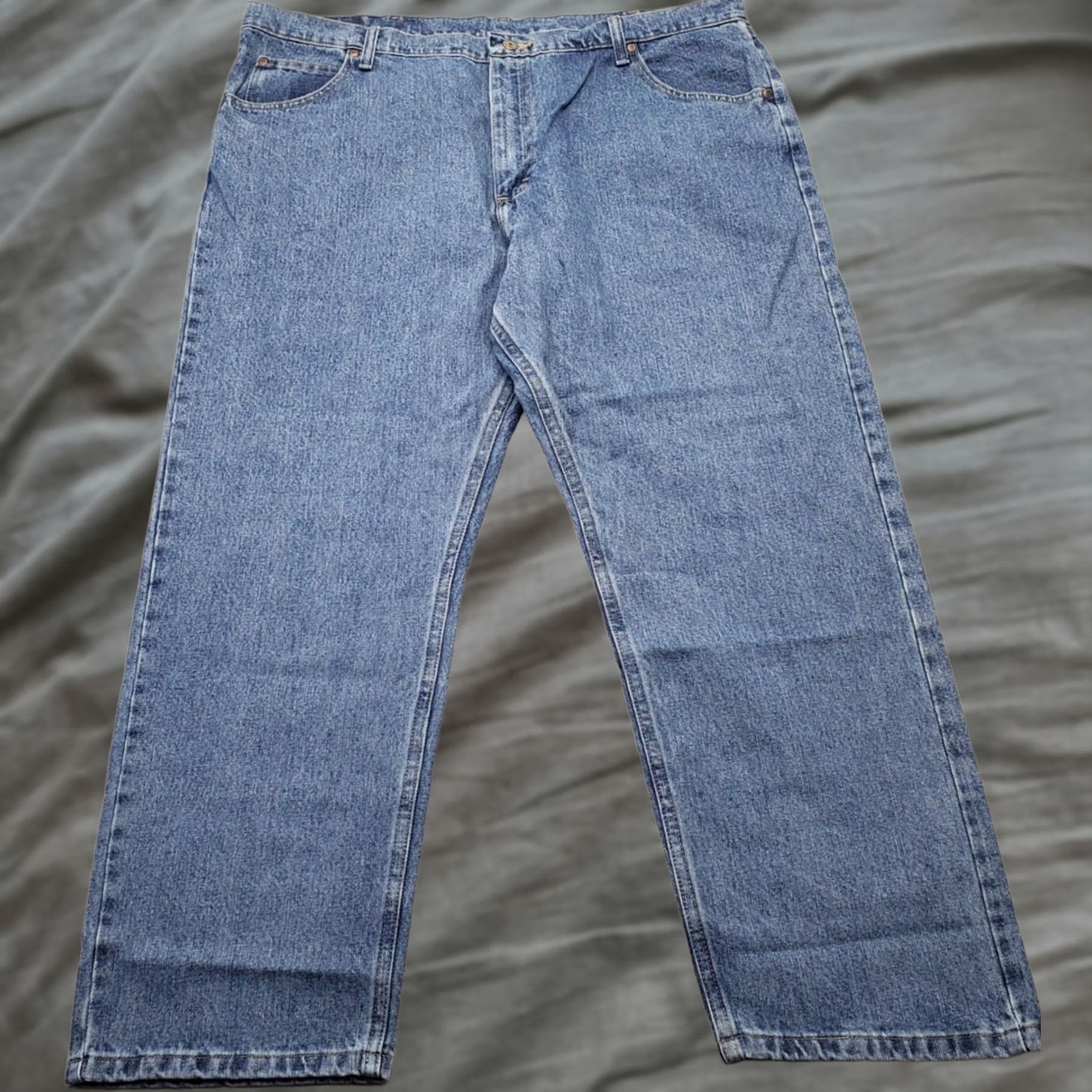 Wrangler Wrangler Jeans Mens 42x30 Blue Denim 5-Pocket Relaxed Fit Wide Leg Jeans Size US 42 / EU 58 - 1 Thumbnail
