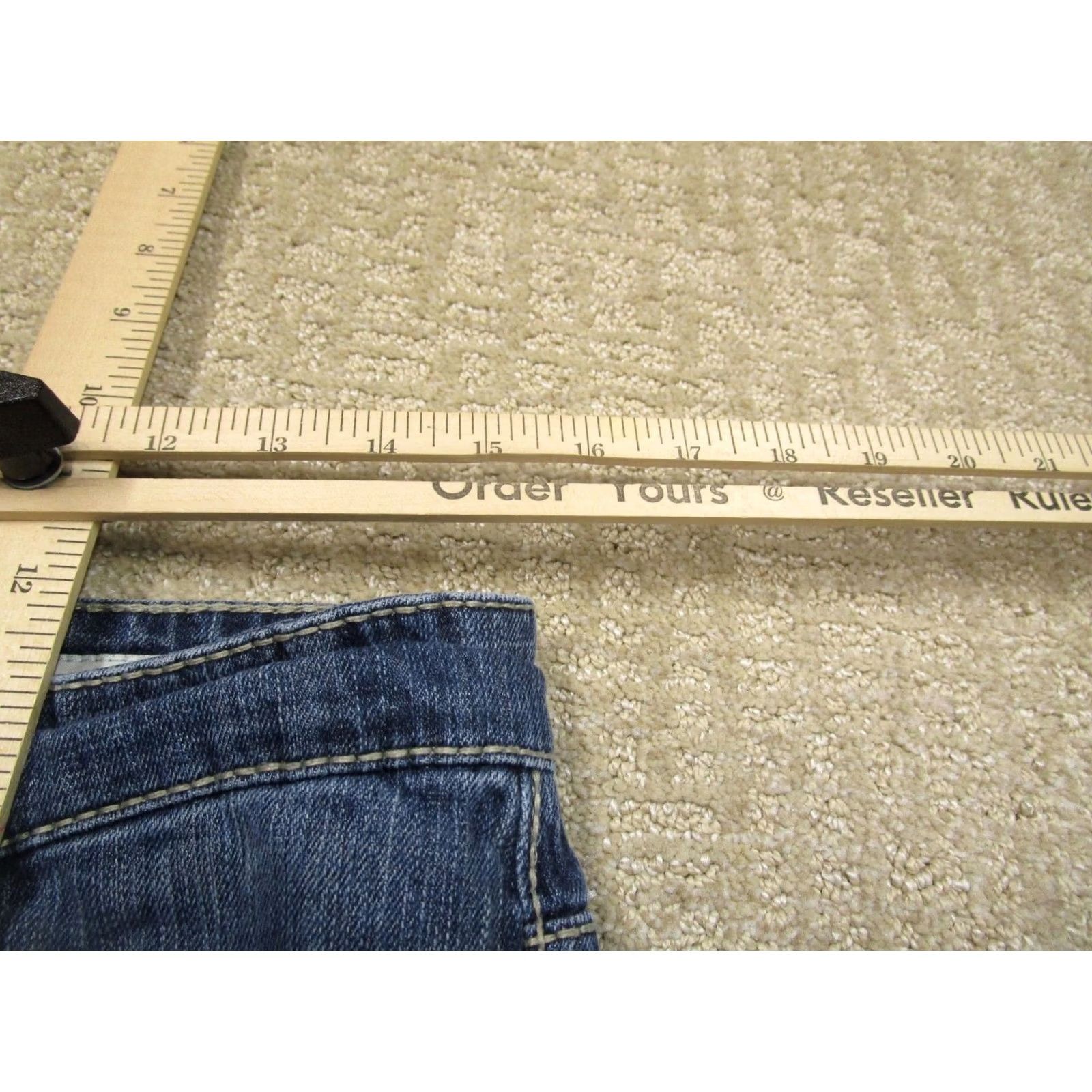 Vintage BKE Jeans Bootcut Women 28 Blue Dark Wash Denim Buckle Payton 5-Pocket Logo Stretch Size 28" / US 6 / IT 42 - 5 Thumbnail
