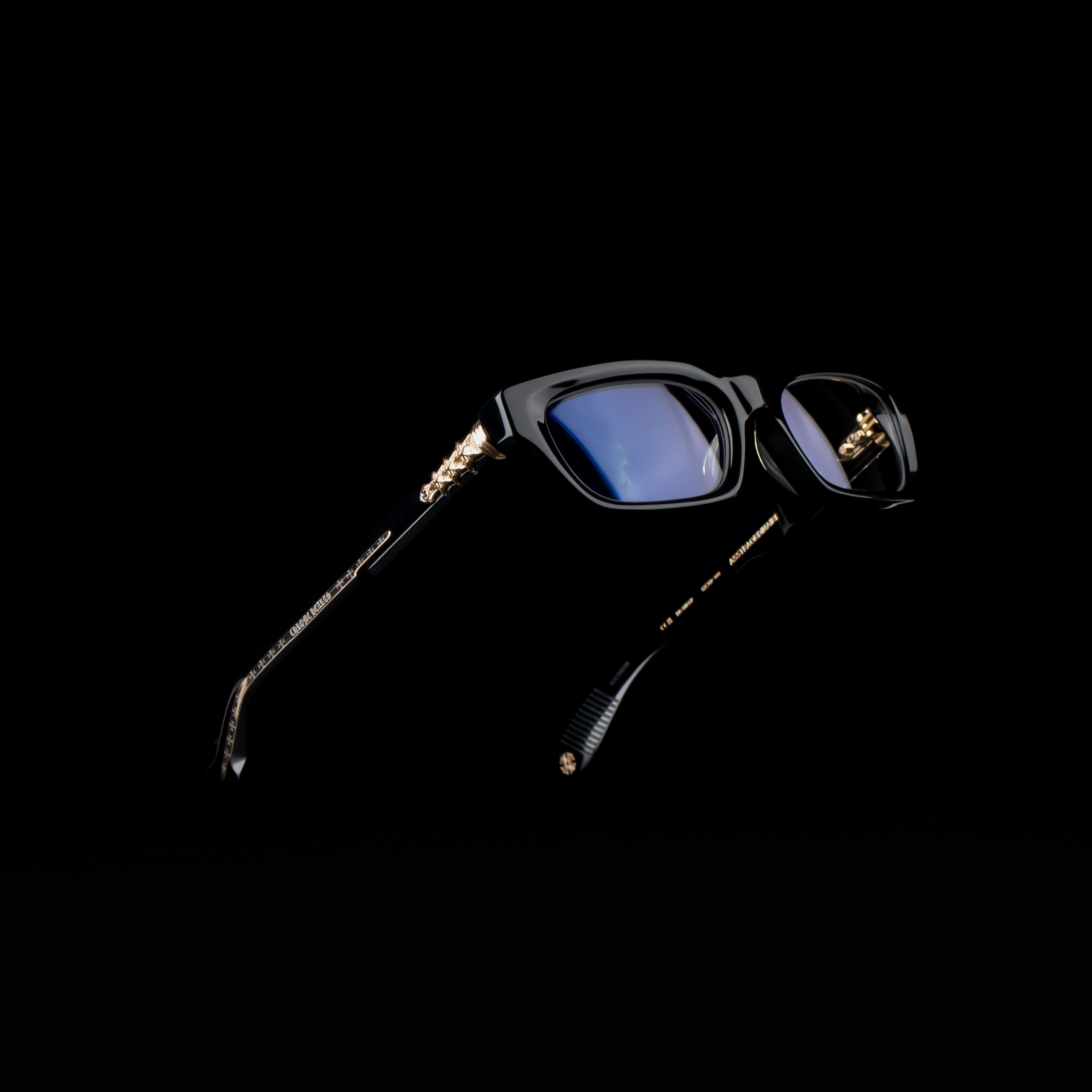 CHROME HEARTS ASSTRAORDINAIRE BLACK/ 18KGP GLASSES