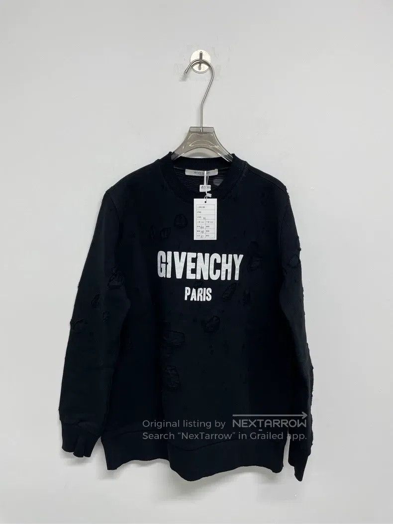 Givenchy Givenchy Distressed Hoodie in Black Size US XS / EU 42 / 0 - 1 Thumbnail
