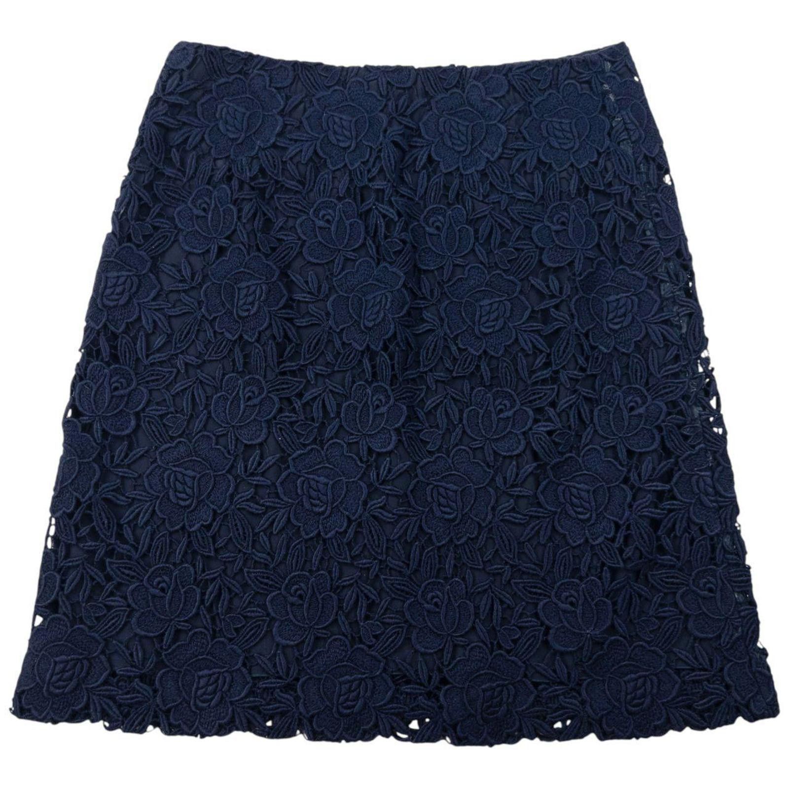 Prada Vintage 2000s Prada Floral Lace Mini Skirt Womens Size W28 Size 28" / US 6 / IT 42 - 2 Thumbnail
