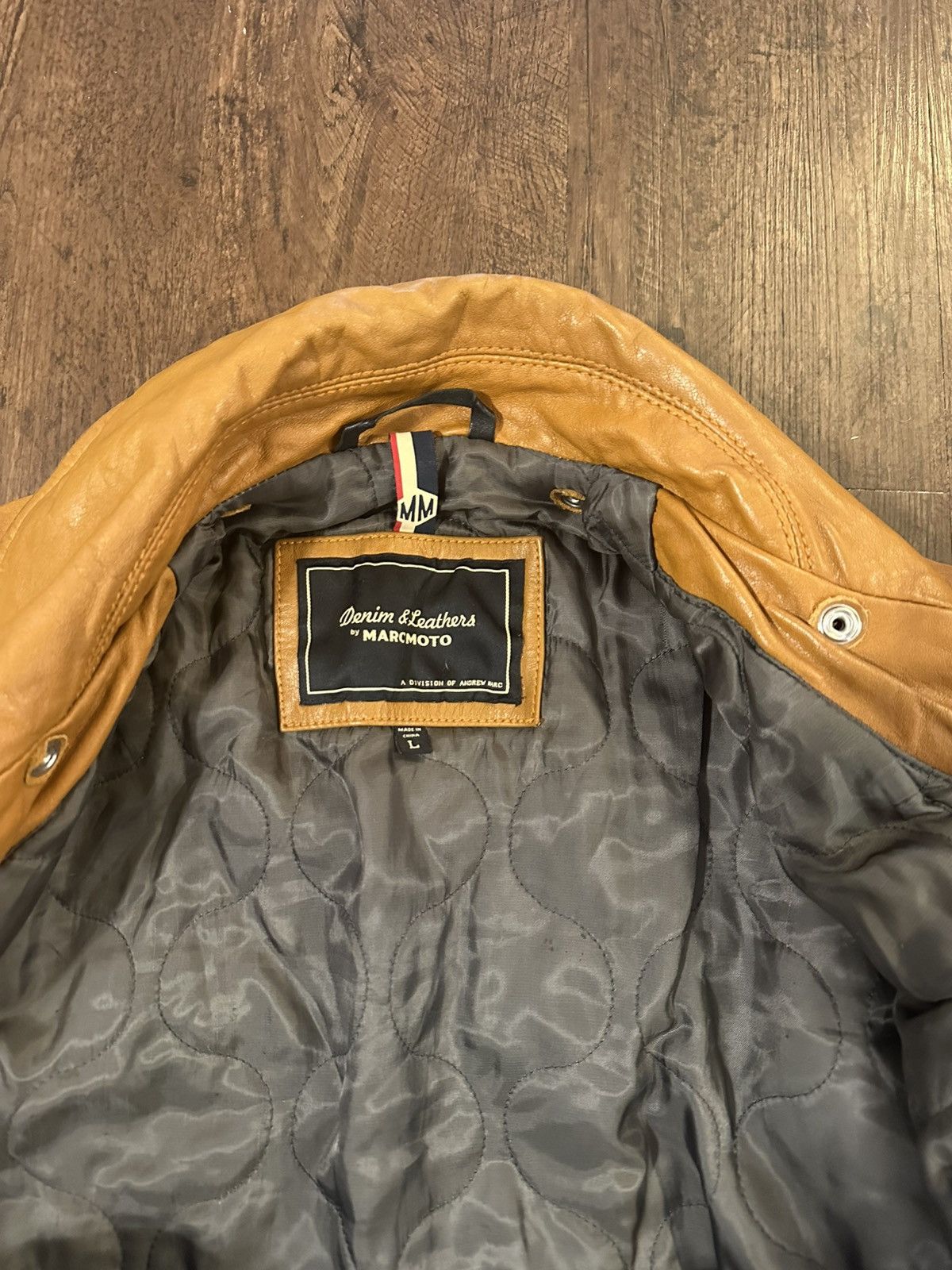 Andrew Marc Denim & Leather Marc Moto Water Buffalo Leather Perfecto Size US L / EU 52-54 / 3 - 6 Thumbnail
