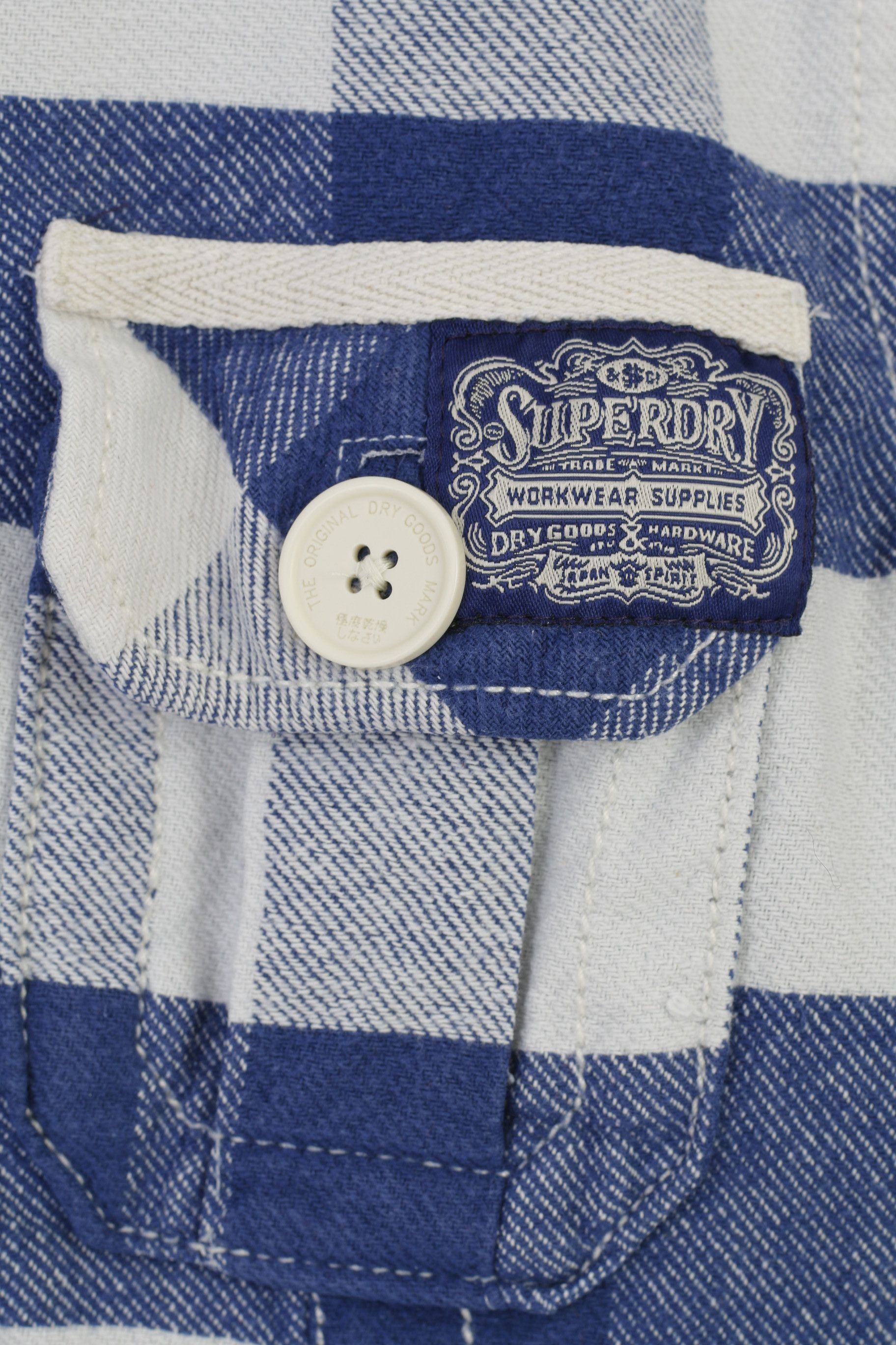 Superdry Superdry Men S Jacket Checkered Blue White Cotton 2205 Size US S / EU 44-46 / 1 - 4 Thumbnail
