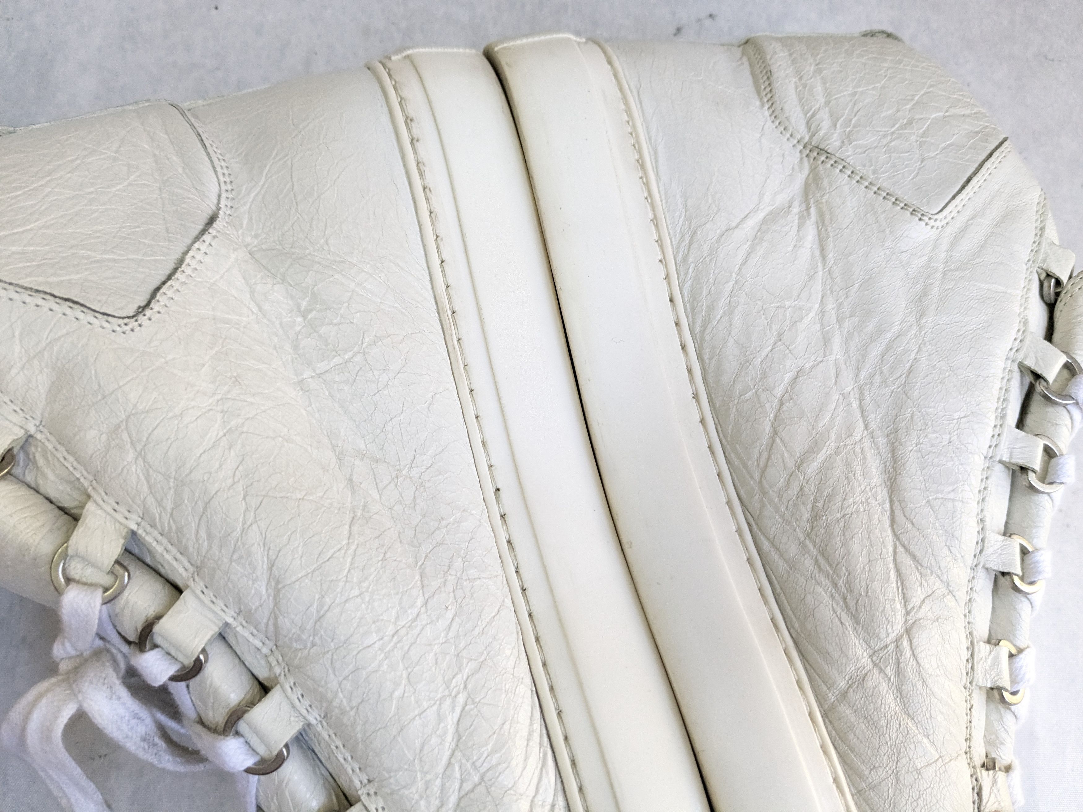 Balenciaga Balenciaga Arena Sneakers White 12 High Tops Leather Size US 12 / EU 45 - 13 Thumbnail