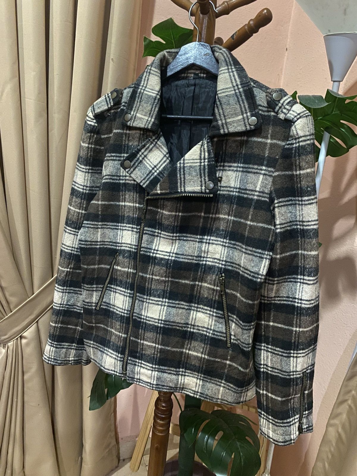 Vintage VINTAGE PLAID DOUBLE COLLAR JACKET Size US S / EU 44-46 / 1 - 2 Thumbnail