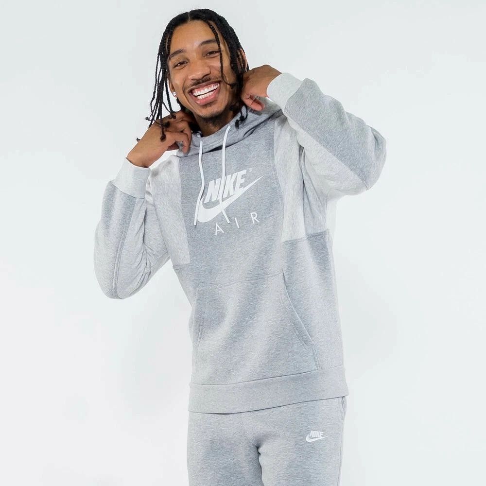 Nike Nike Air BB Fleece Pullover Hoodie Grey White Size US L / EU 52-54 / 3 - 2 Thumbnail