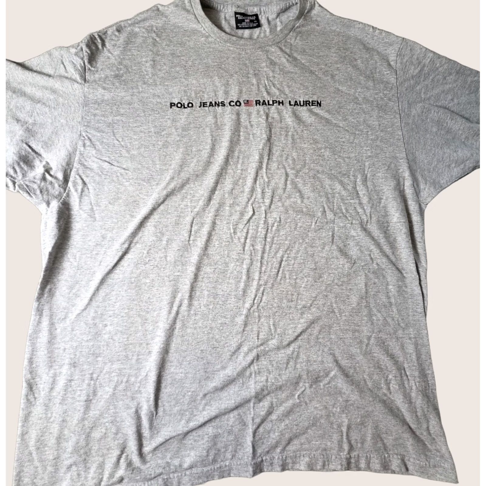 Polo Ralph Lauren VINTAGE Polo Ralph Lauren T-Shirt Size XL USA Gray 90s Distressed Size US XL / EU 56 / 4 - 1 Thumbnail