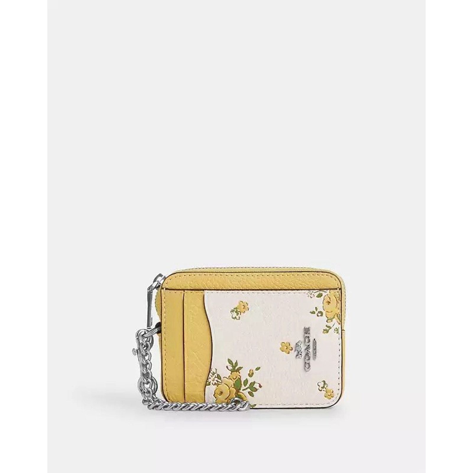 Coach NWT Coach Zip Card Case Signature Canvas Floral CAU44 Chalk Size ONE SIZE - 6 Thumbnail