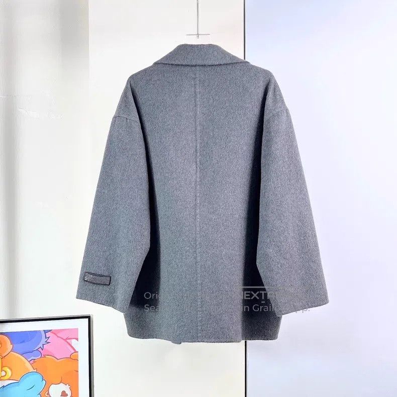 Brunello Cucinelli Brunello Cucinelli Grey Cashmere Loose Double Breasted Jac Size M / US 6-8 / IT 42-44 - 3 Thumbnail