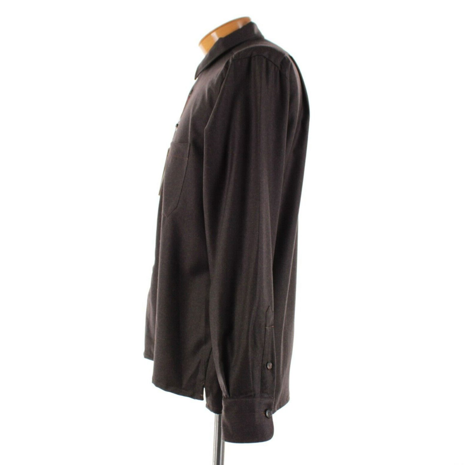 Luciano Barbera Luciano Barbera Overshirt Size L US In Brown Wool Size US L / EU 52-54 / 3 - 4 Thumbnail