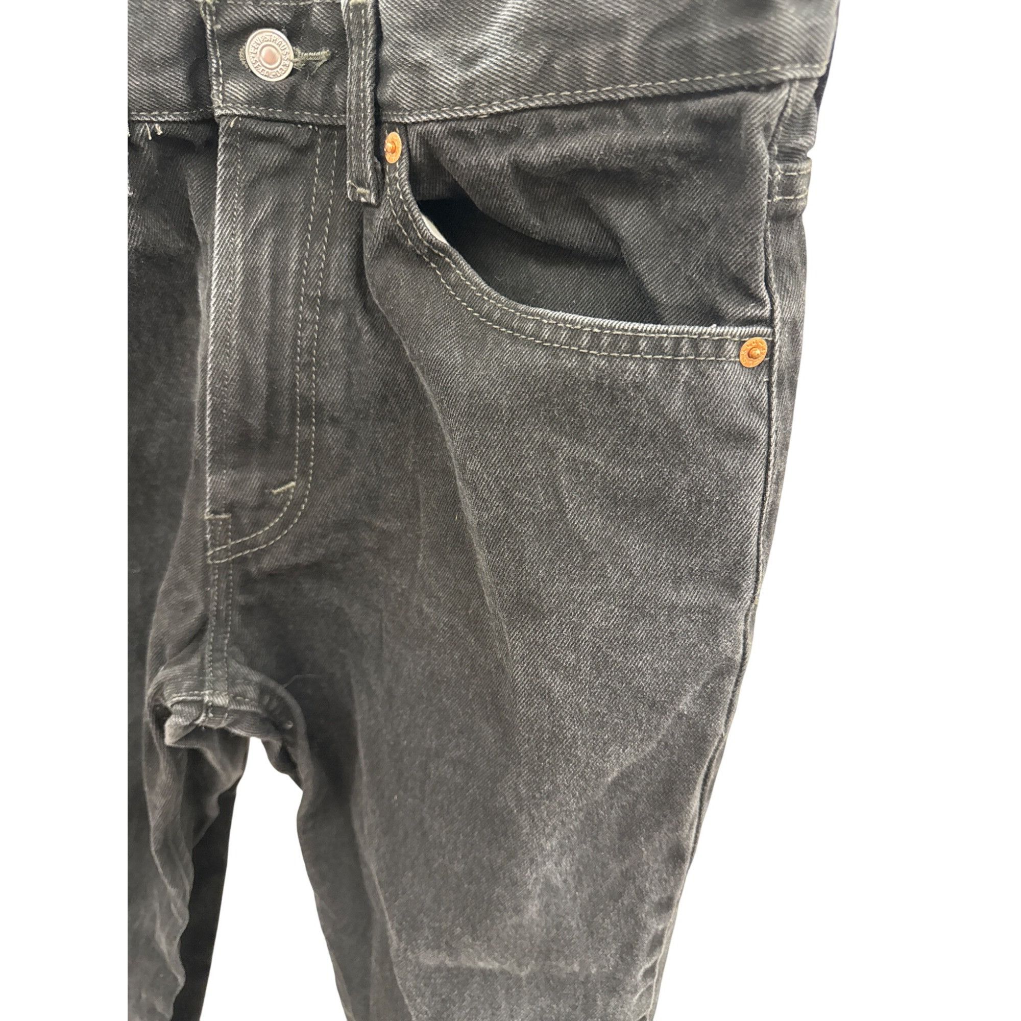 Levi's Levis Mens 505 Regular Fit Black Denim Jeans W32 L32 SKU 822 Size US 32 / EU 48 - 3 Thumbnail