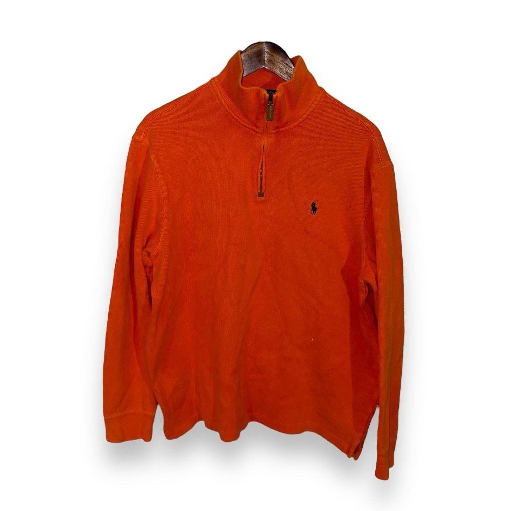 Polo Ralph Lauren Polo Ralph Lauren University Orange Estate Rib 1/4 Zip Sweat Size US M / EU 48-50 / 2 - 1 Thumbnail