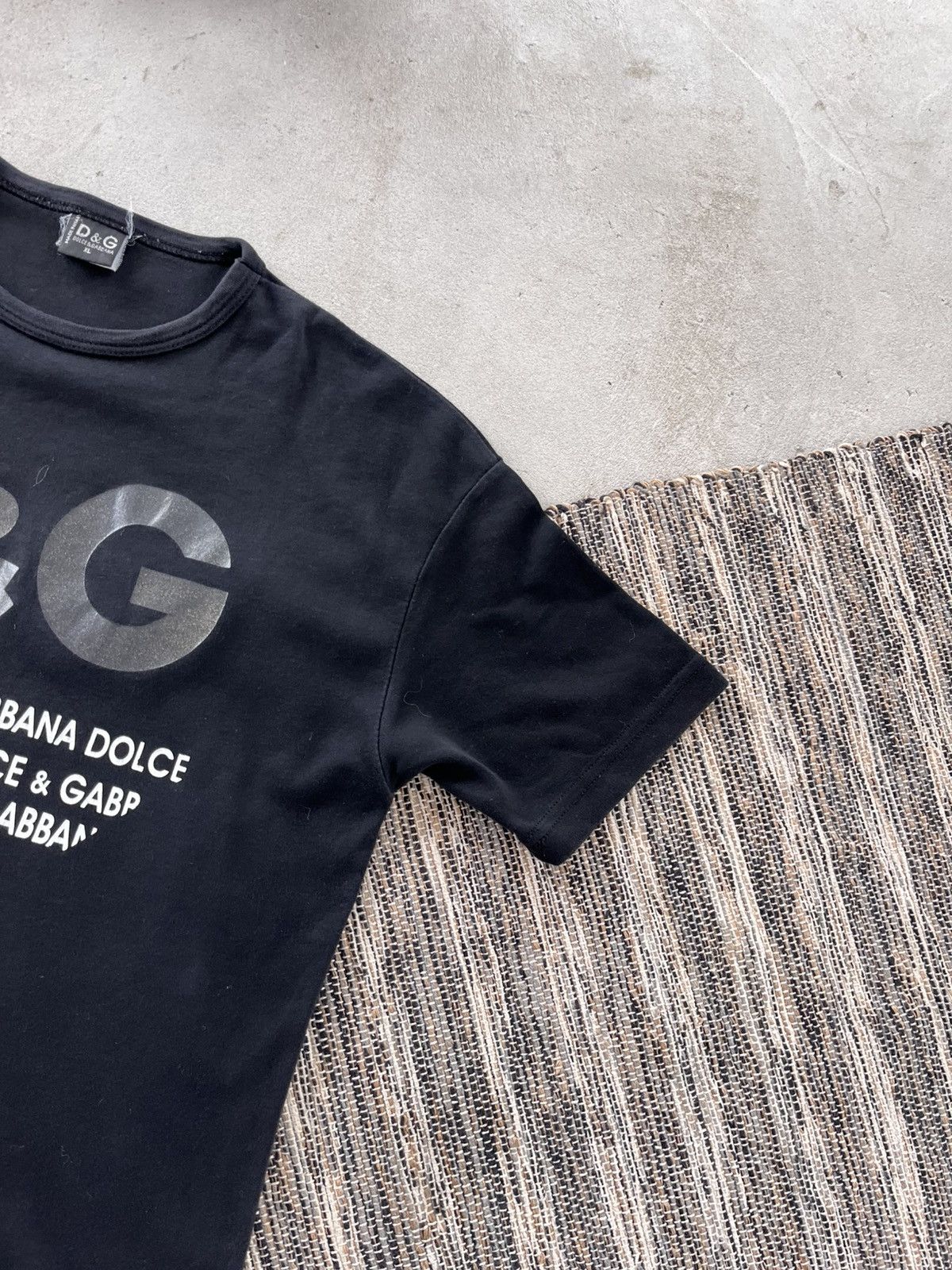 Dolce & Gabbana Vintage Dolce Gabbana style Slim Black Tshirt Big logo Y2K Size US L / EU 52-54 / 3 - 4 Thumbnail
