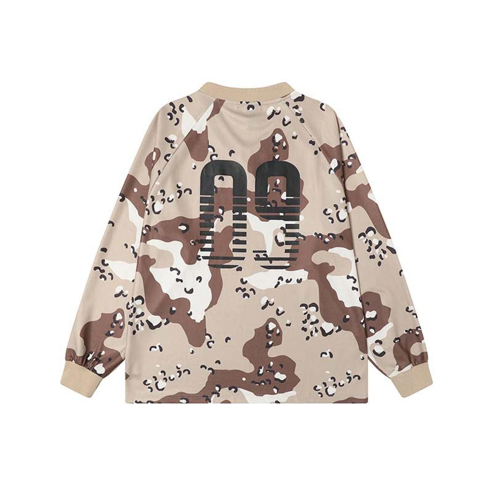 Japanese Brand Beige Camouflage Long Sleeve Men's Activewear Jersey Size US L / EU 52-54 / 3 - 4 Thumbnail
