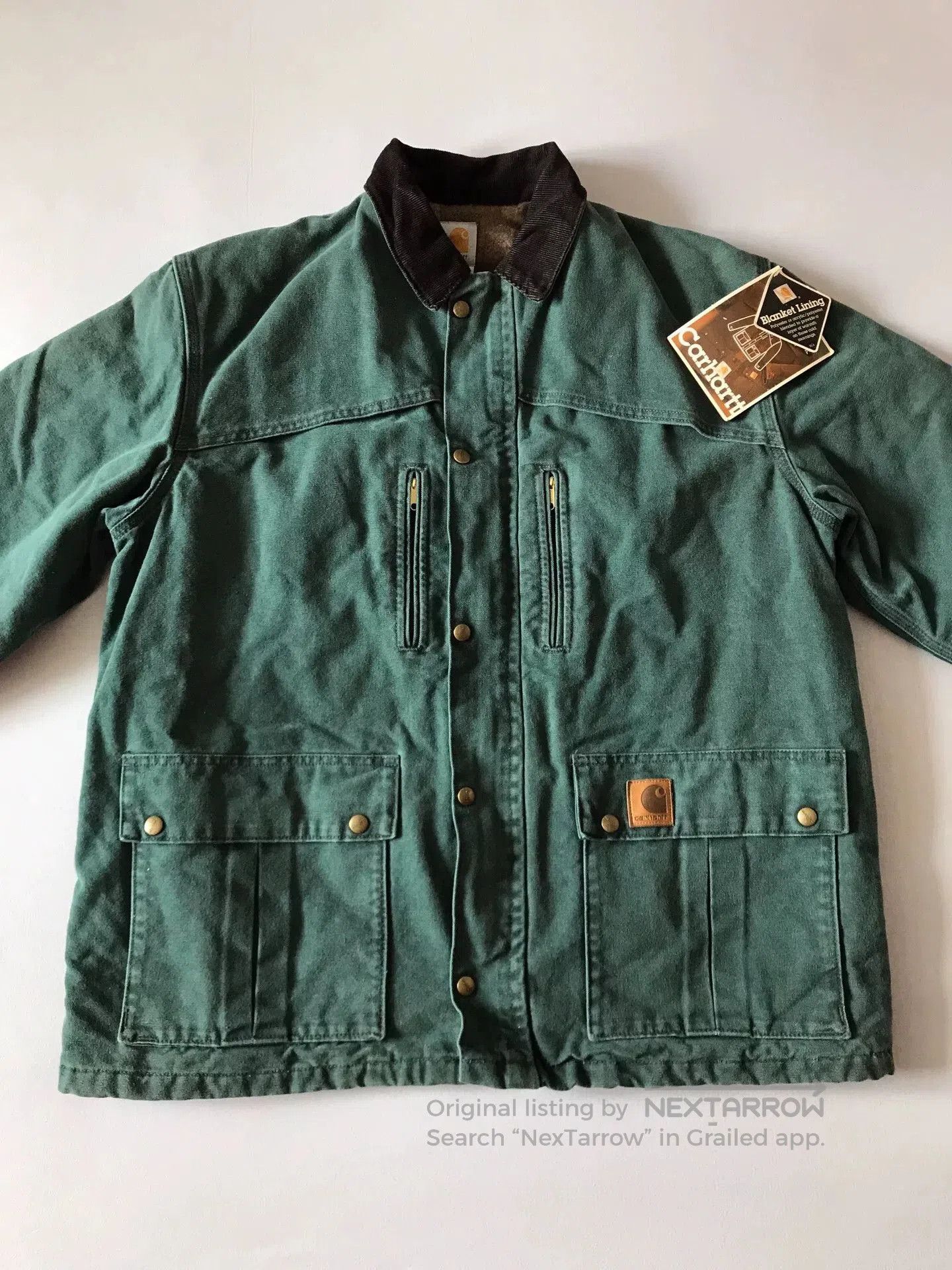 Carhartt 90s Carhartt C10 Hunter Green Work Jacket. Size US L / EU 52-54 / 3 - 4 Thumbnail