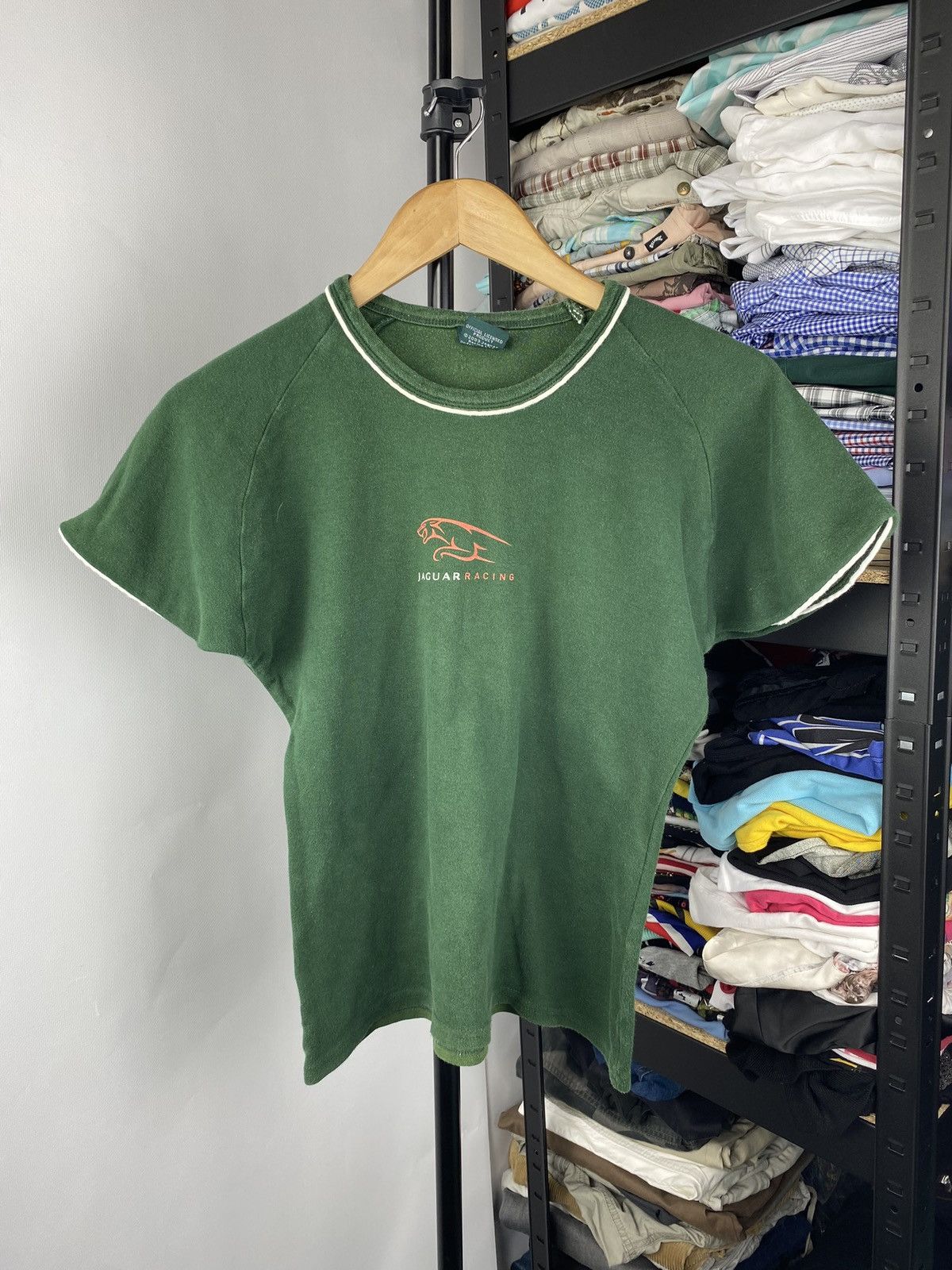 Vintage VNTG 2003 Jaguar Racing Licensed Mens S Green Shirt Faded Size US S / EU 44-46 / 1 - 1 Thumbnail