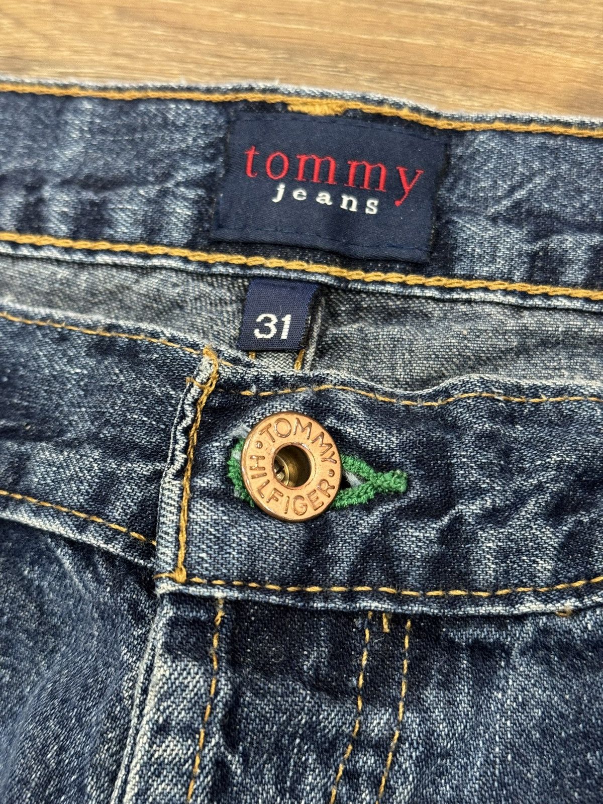 Tommy Hilfiger × Tommy Jeans × Vintage 90’s Tommy Hilfiger Bell Bottom Flare Jeans Size US 31 - 8 Thumbnail