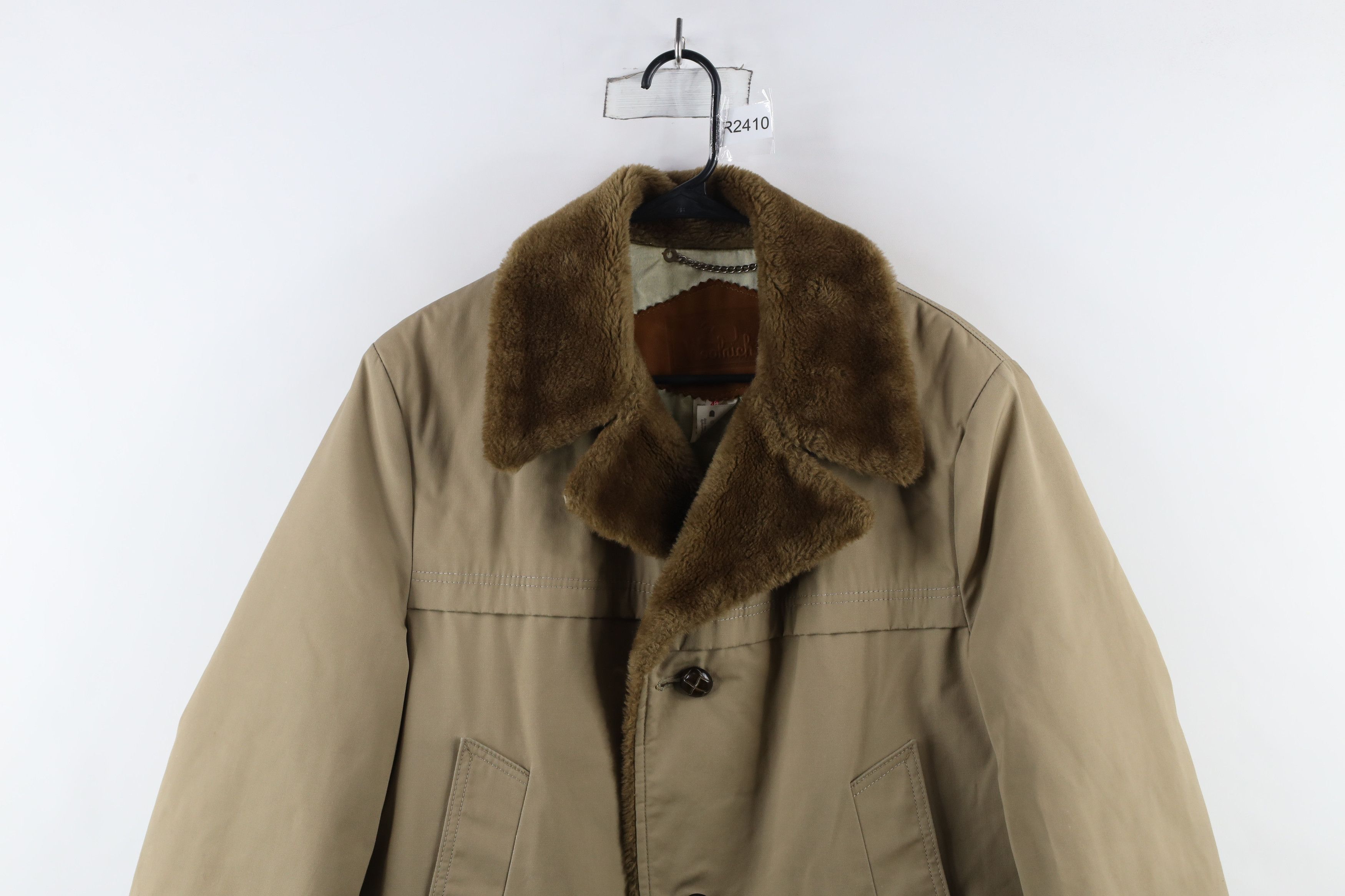 Woolrich Woolen Mills Vintage 70s Woolrich Lined Winter Overcoat Jacket Beige USA Size US XL / EU 56 / 4 - 2 Thumbnail