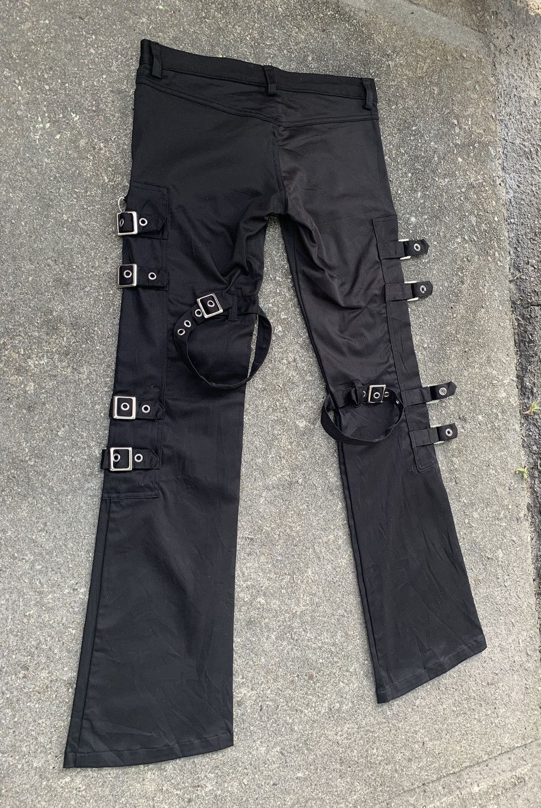 If Six Was Nine Bondage Gothic Punk Unisex Unbrand Flare Pant Made In Japan Size US 28 / EU 44 - 7 Thumbnail