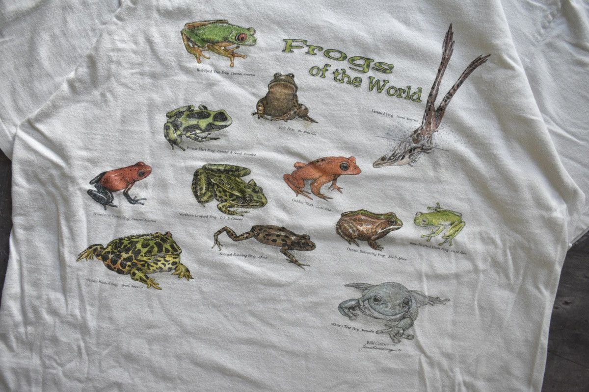 Vintage Vintage 90s ‘Frogs of the World’ T-Shirt (L) Size US L / EU 52-54 / 3 - 3 Thumbnail
