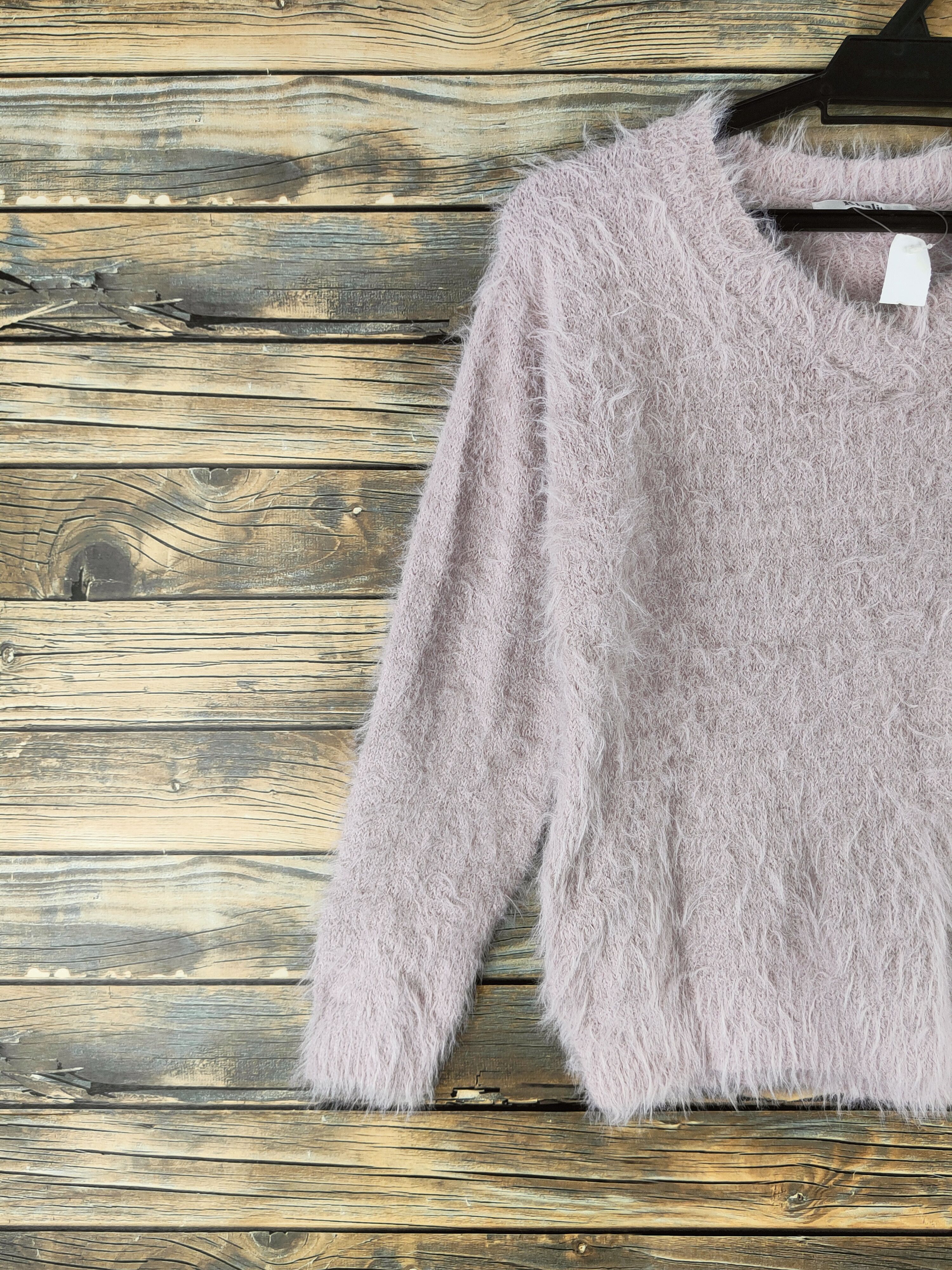 Japanese Brand DL Khalita Light Purple Fur Mohair Knitwear #46-547 Size S / US 4 / IT 40 - 3 Thumbnail