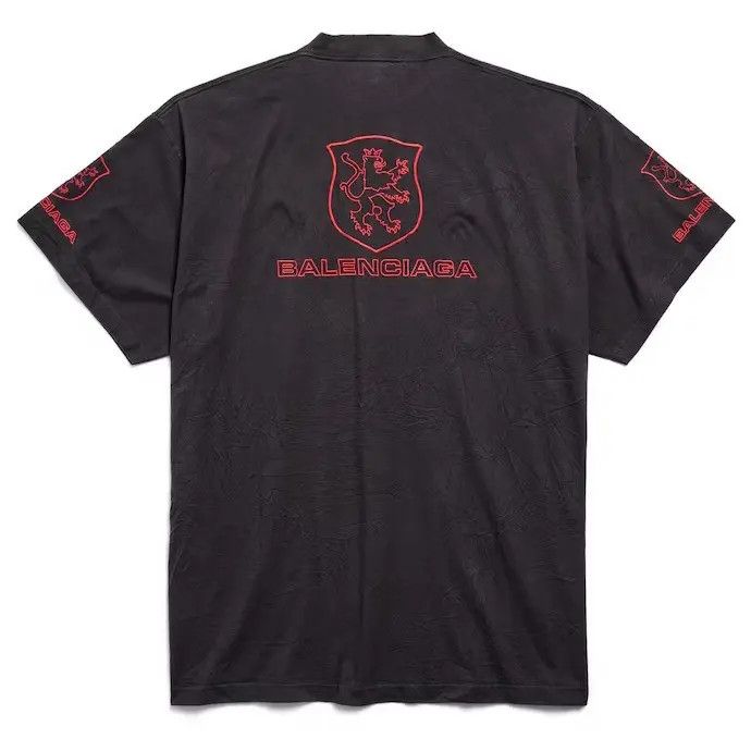 Balenciaga o1s1wg110426 Lion Club T-Shirt Oversized in Black Size US XXL / EU 58 / 5 - 2 Thumbnail