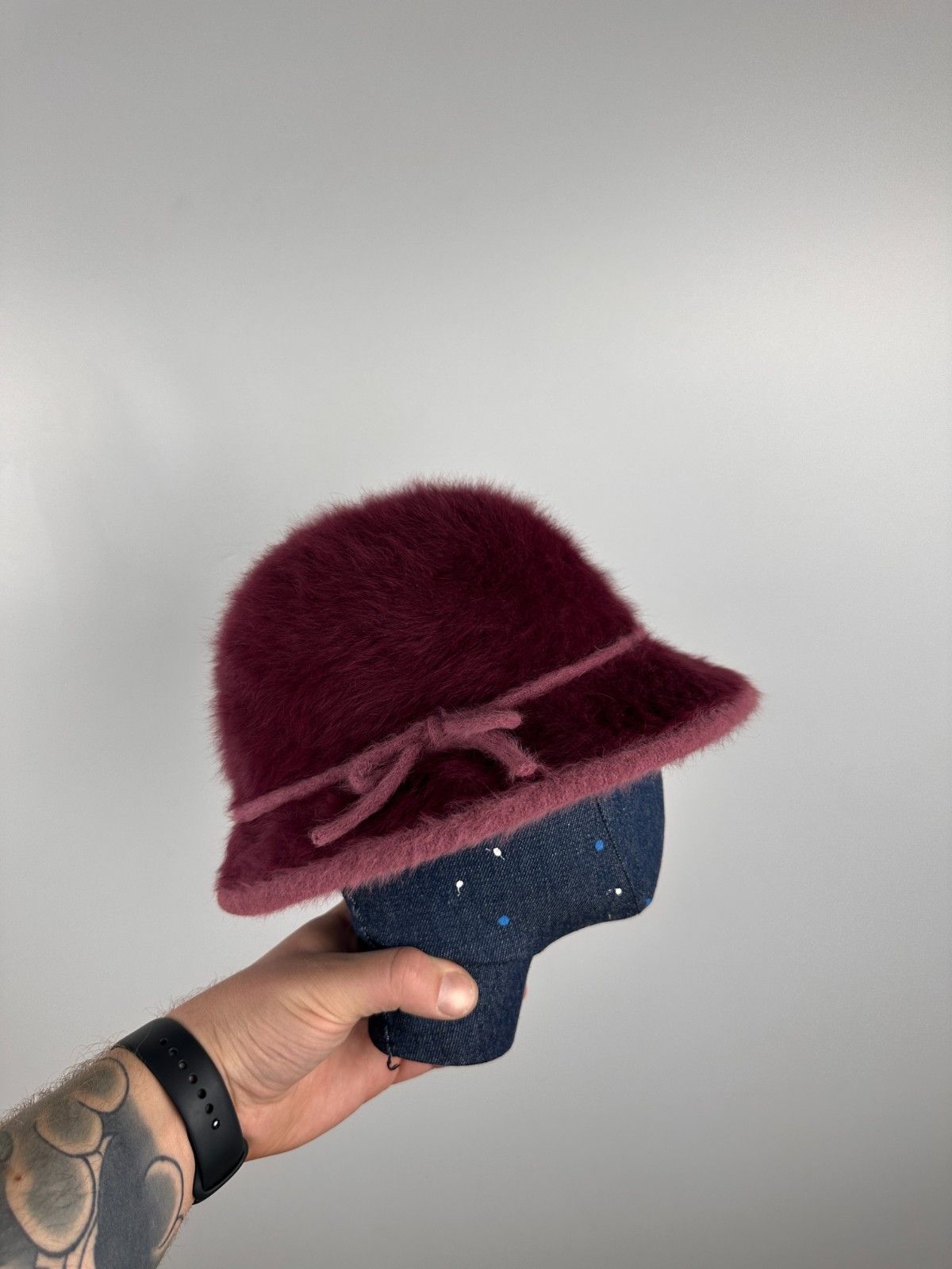 Kangol Kangol Fugora Astra Angora Fur Bucket Hat Plum One Size Size ONE SIZE - 5 Thumbnail