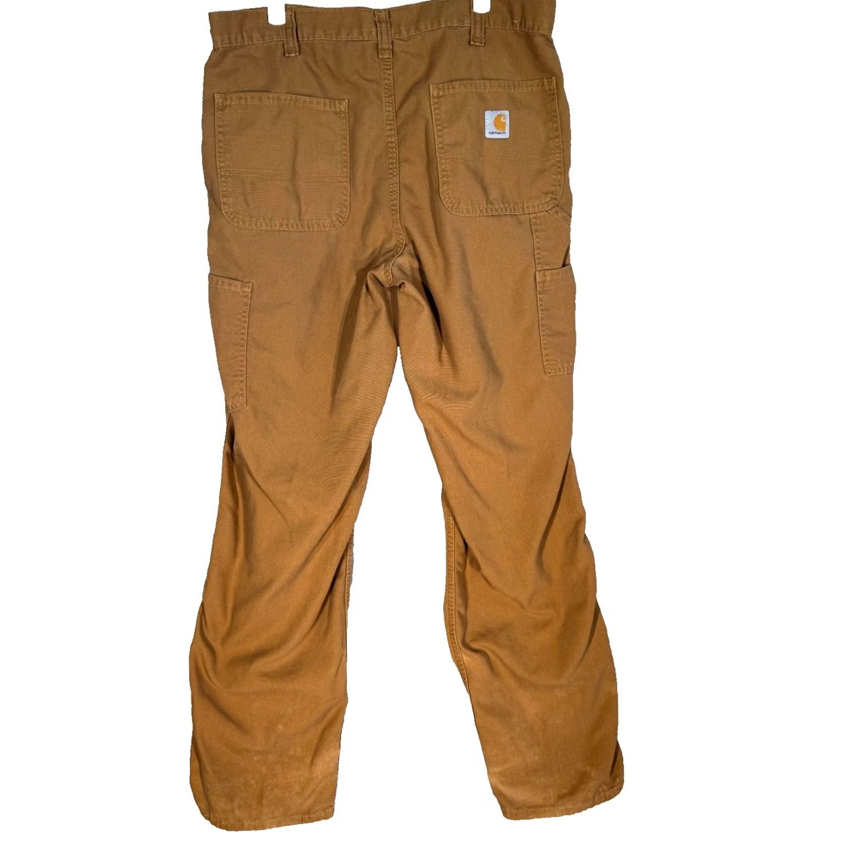Carhartt VINTAGE Carhartt Carpenter Pants Mens 34x34 Brown Dungaree Fit Workwear Utility Zip Fly Denim Jeans Size US 34 / EU 50 - 2 Thumbnail