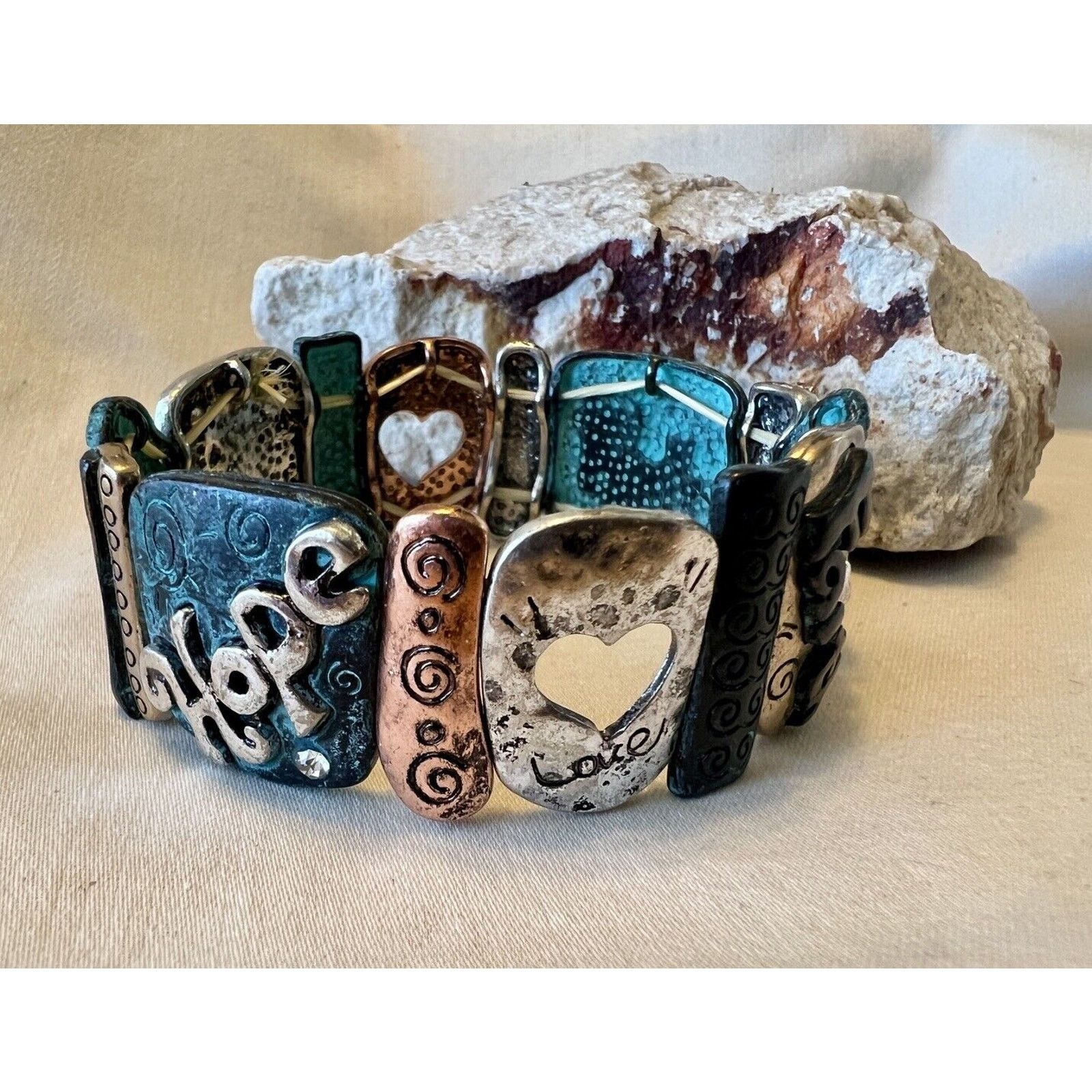 Other Women’s Stretchy Unique Wisdom Owl Copper & Teal Bracelet Size ONE SIZE - 5 Thumbnail