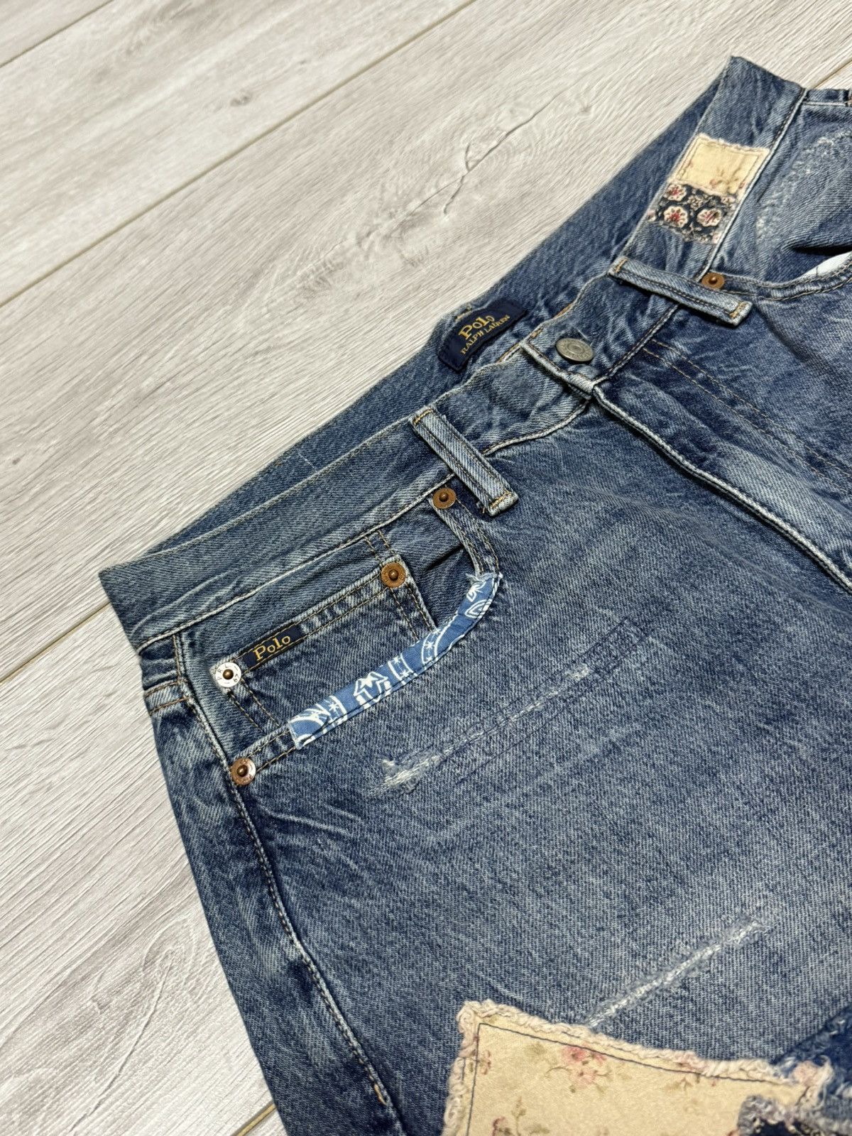 Polo Ralph Lauren POLO Ralph Lauren patch work bandana distressed pants jeans Size US 28 / EU 44 - 4 Thumbnail