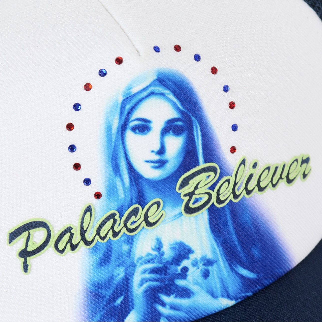 Palace Palace 1 Truth Trucker Mesh Hat White/Navy Deadstock DS Size ONE SIZE - 5 Thumbnail