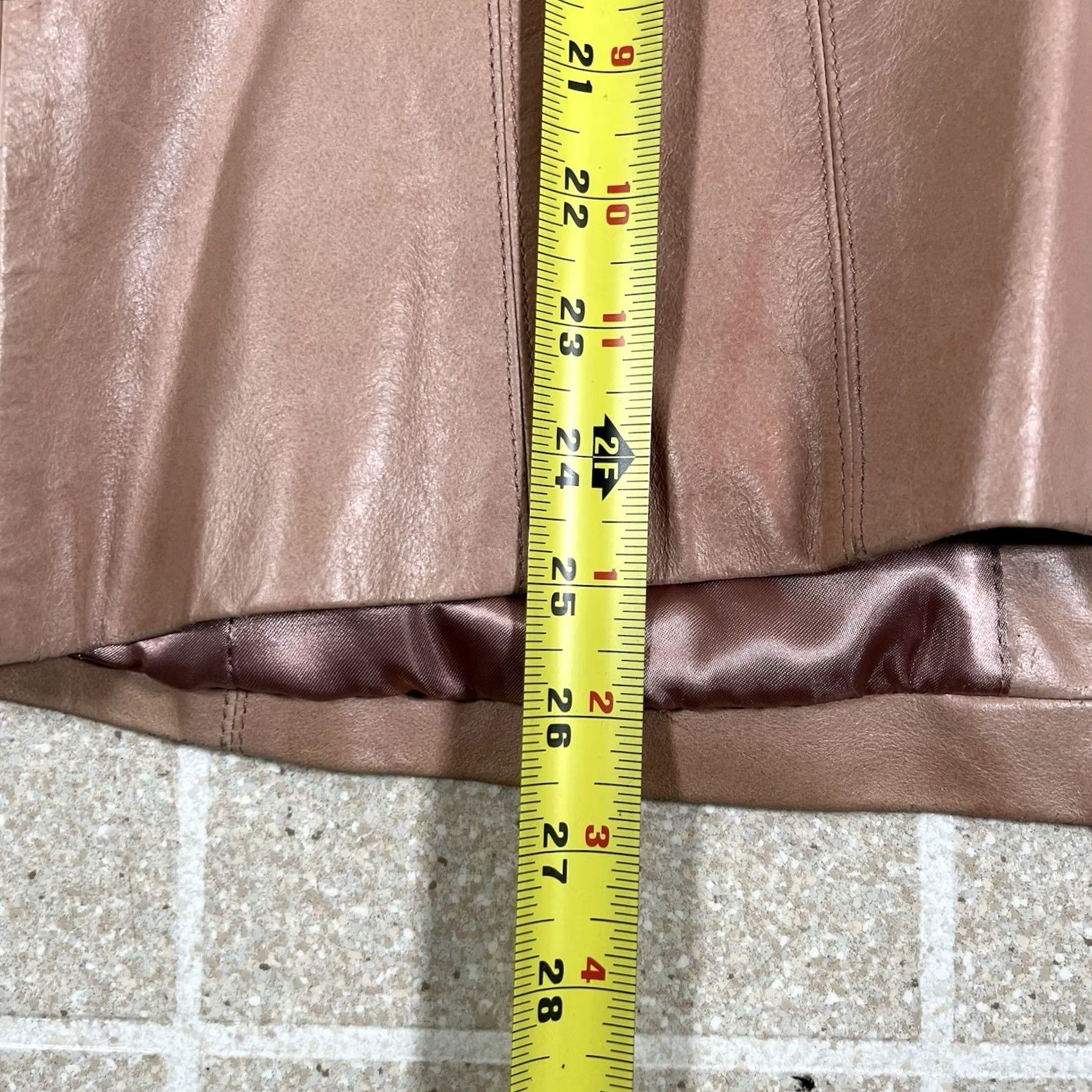 Wilson VINTAGE Wilson Maxima Jacket Womens XL Pink Beige Biker Full Zip Leather 90s Size XL / US 12-14 / IT 48-50 - 7 Thumbnail
