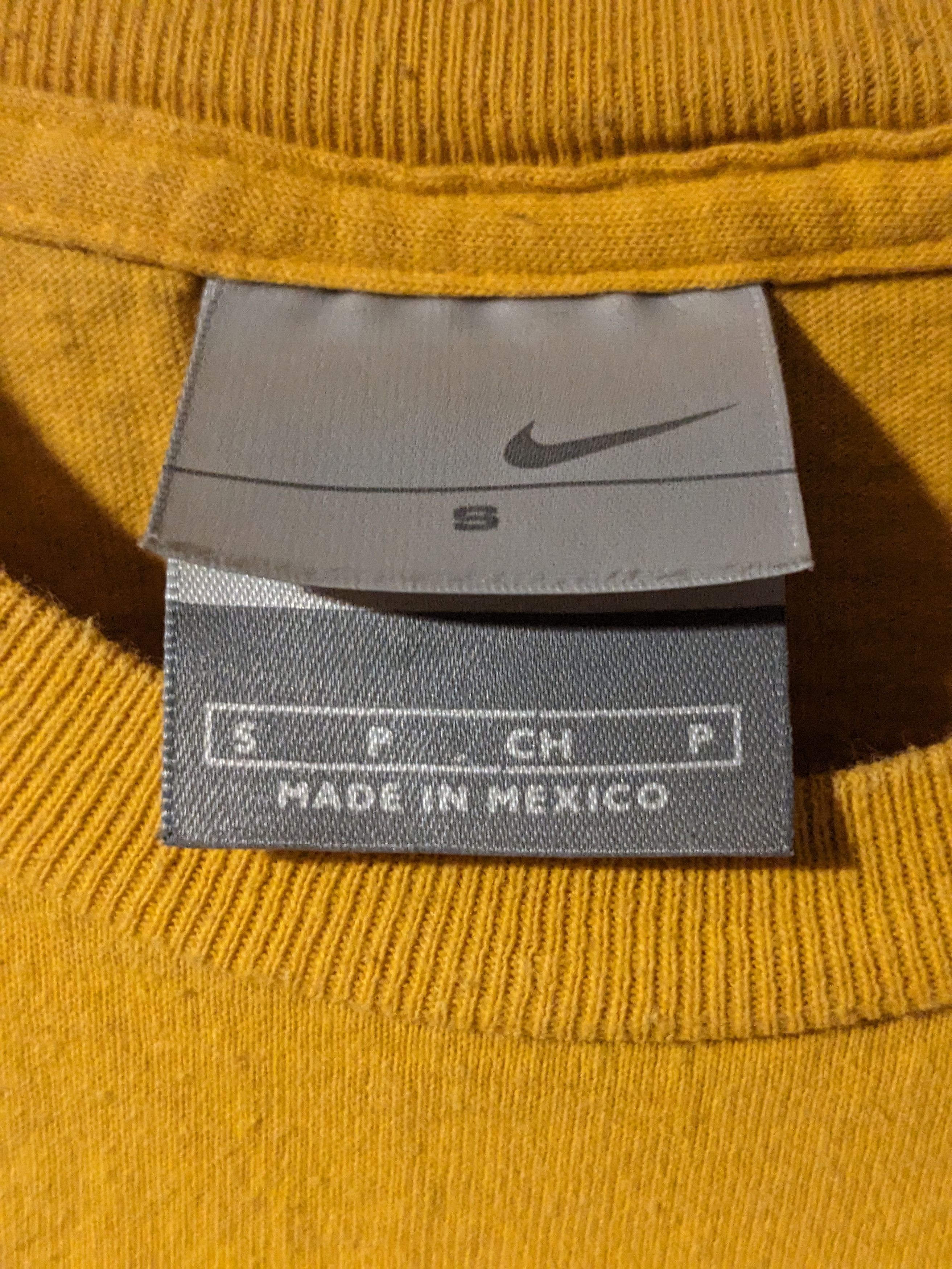 Nike × Vintage Vintage Y2K Nike Spell Out YOUTH Yellow Long Sleeve T-Shirt Size US S / EU 44-46 / 1 - 3 Thumbnail