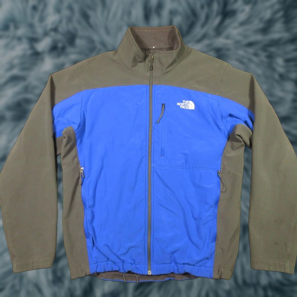 The North Face The North Face Softshell Jacket Mens L Blue Gray Fleece Lined Windbreaker Size US L / EU 52-54 / 3 - 1 Thumbnail