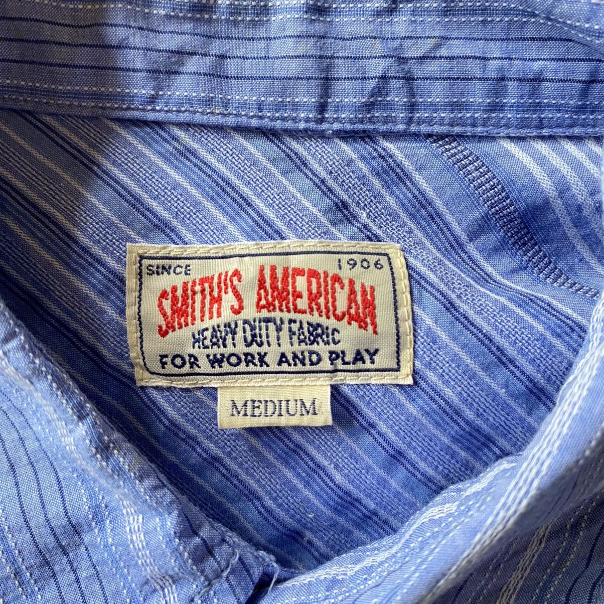 Vintage SHINS AMERICAN Blue Striped Western Shirt Size US L / EU 52-54 / 3 - 13 Thumbnail