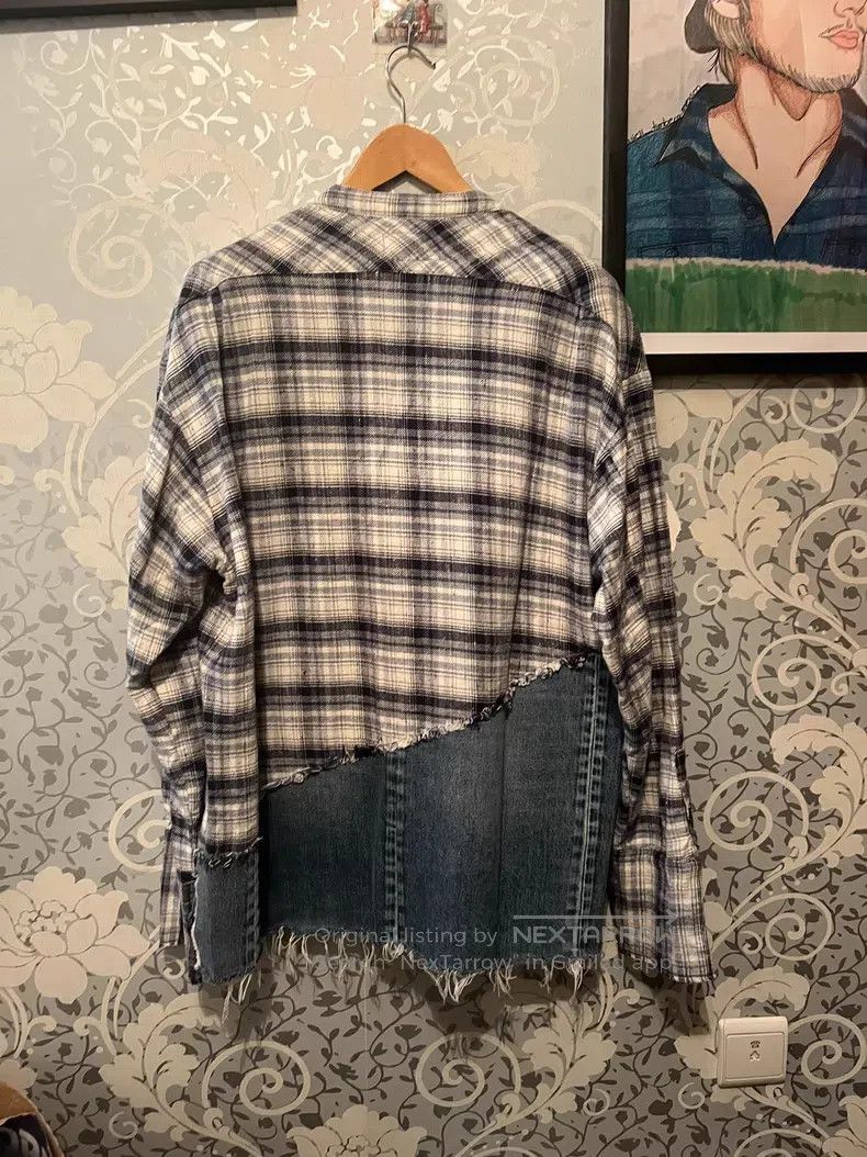 Greg Lauren Greg Lauren Loose denim plaid patchwork shirt Size US M / EU 48-50 / 2 - 4 Thumbnail