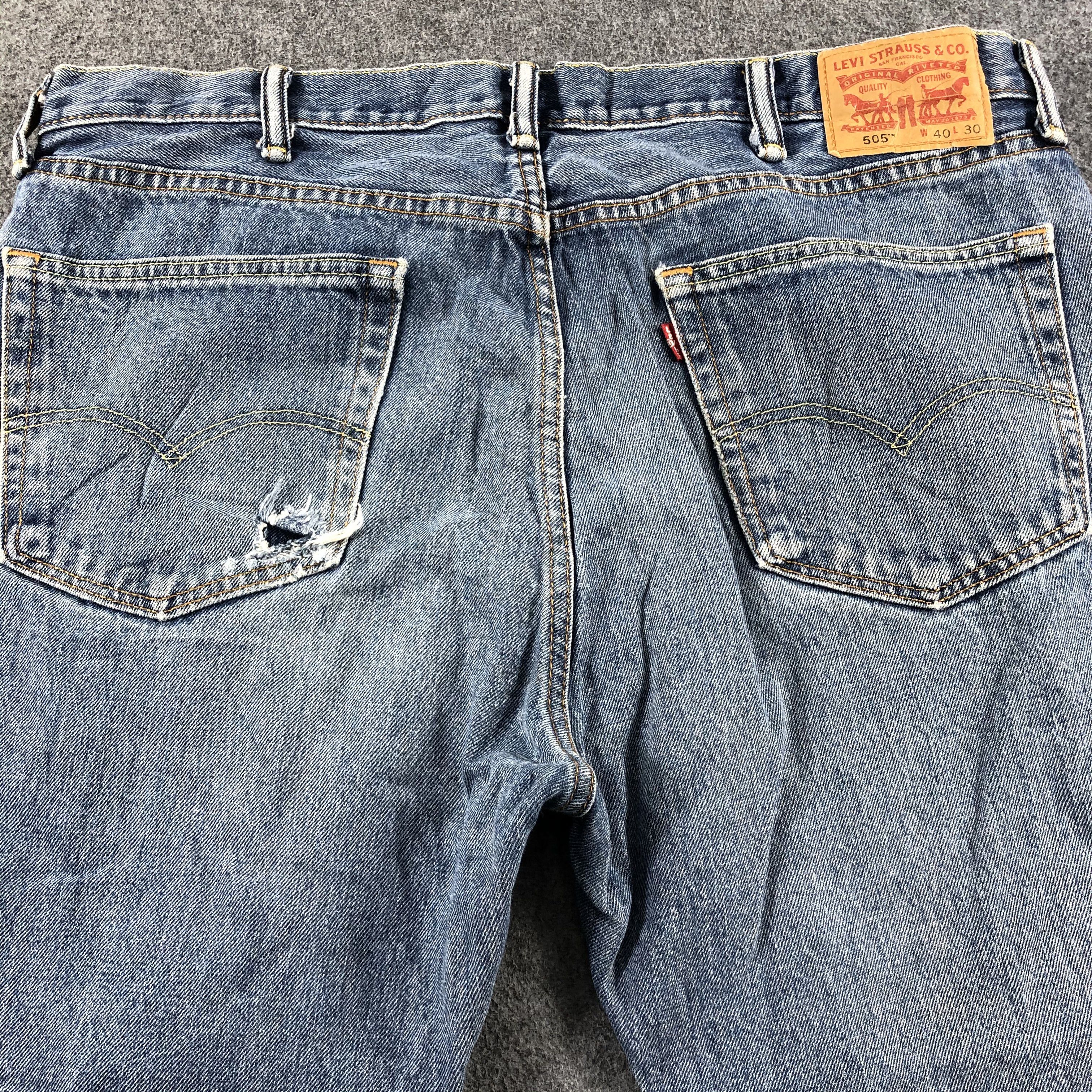 Levi's Vintage Blue Wash Levis 505 Jeans-J2492 Size US 40 / EU 56 - 4 Thumbnail