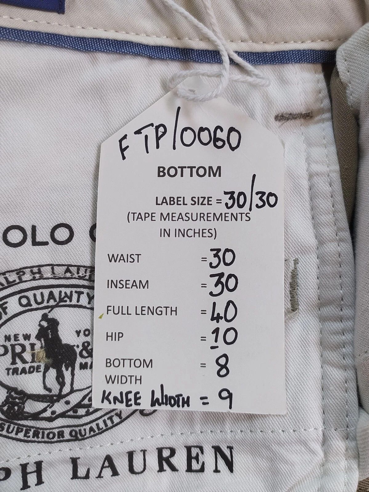 Polo Ralph Lauren Polo Ralph Lauren Classic Fit Chino Pant FTP 0060 Size US 30 / EU 46 - 6 Thumbnail
