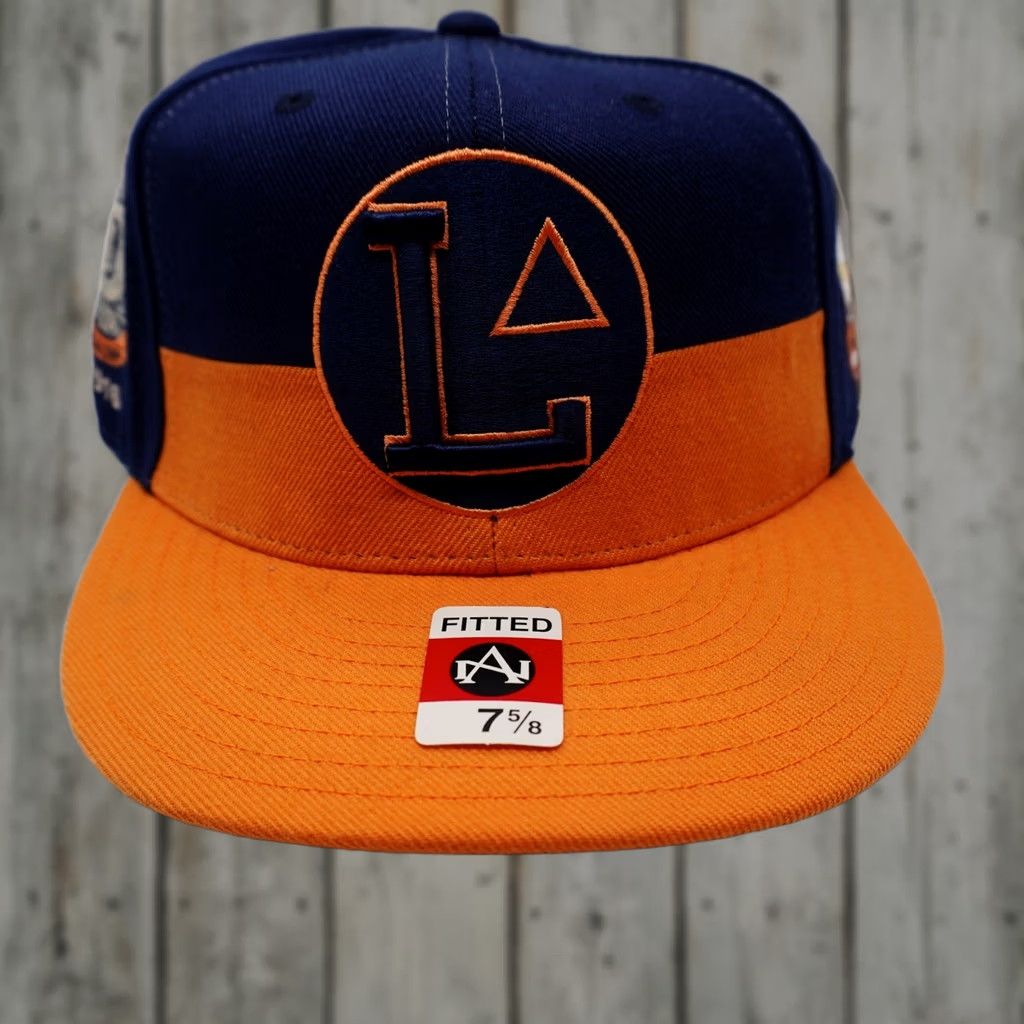 American Needle American Needle Lincoln University Hat Mens 7 5/8 Blue Orange Black Fives Fitted Size ONE SIZE - 1 Thumbnail